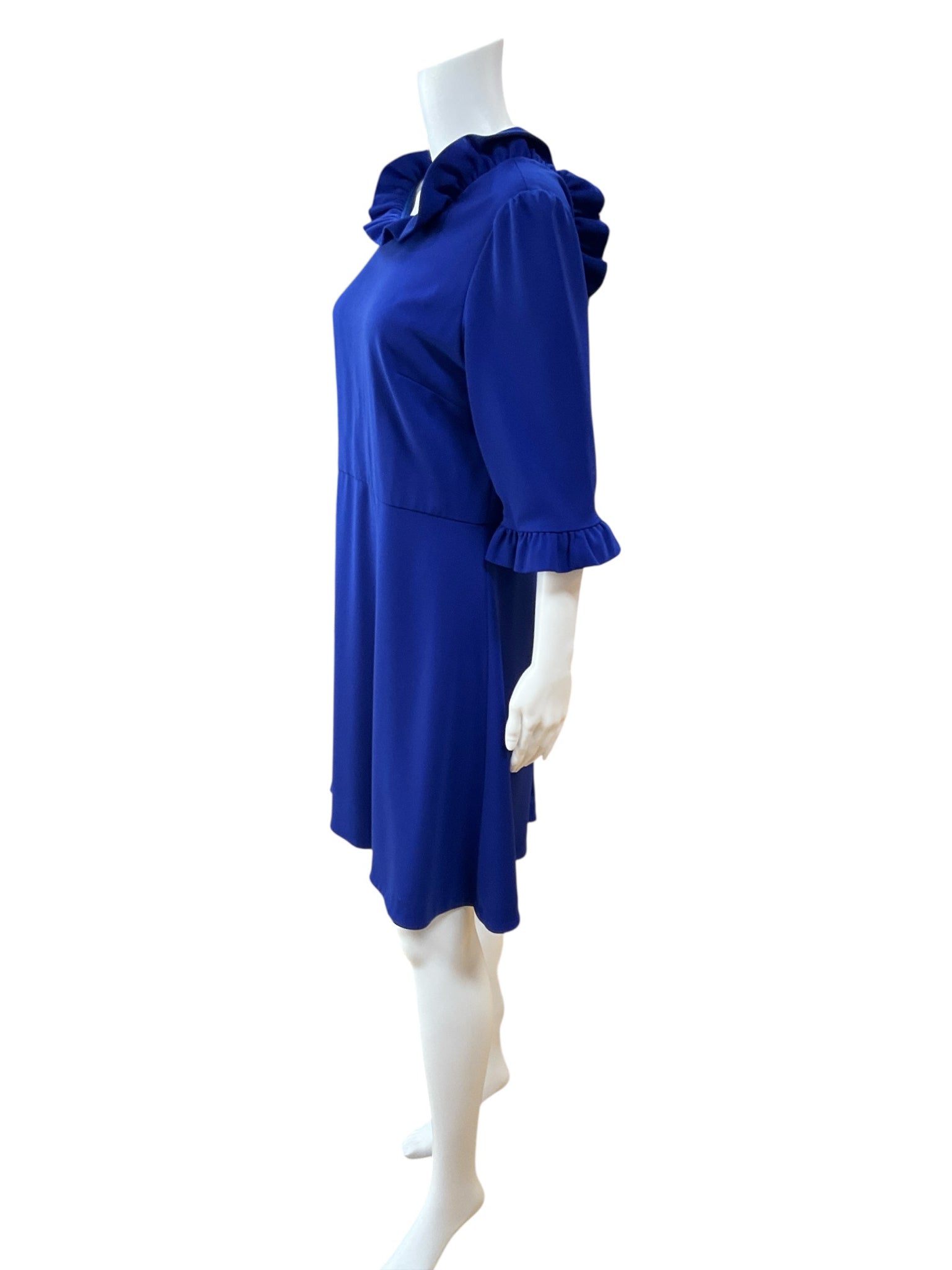 Camilyn Beth Blue A-Line Tuscany Ruffle A-Line Dress Royal Blue Size 10 - Size 10