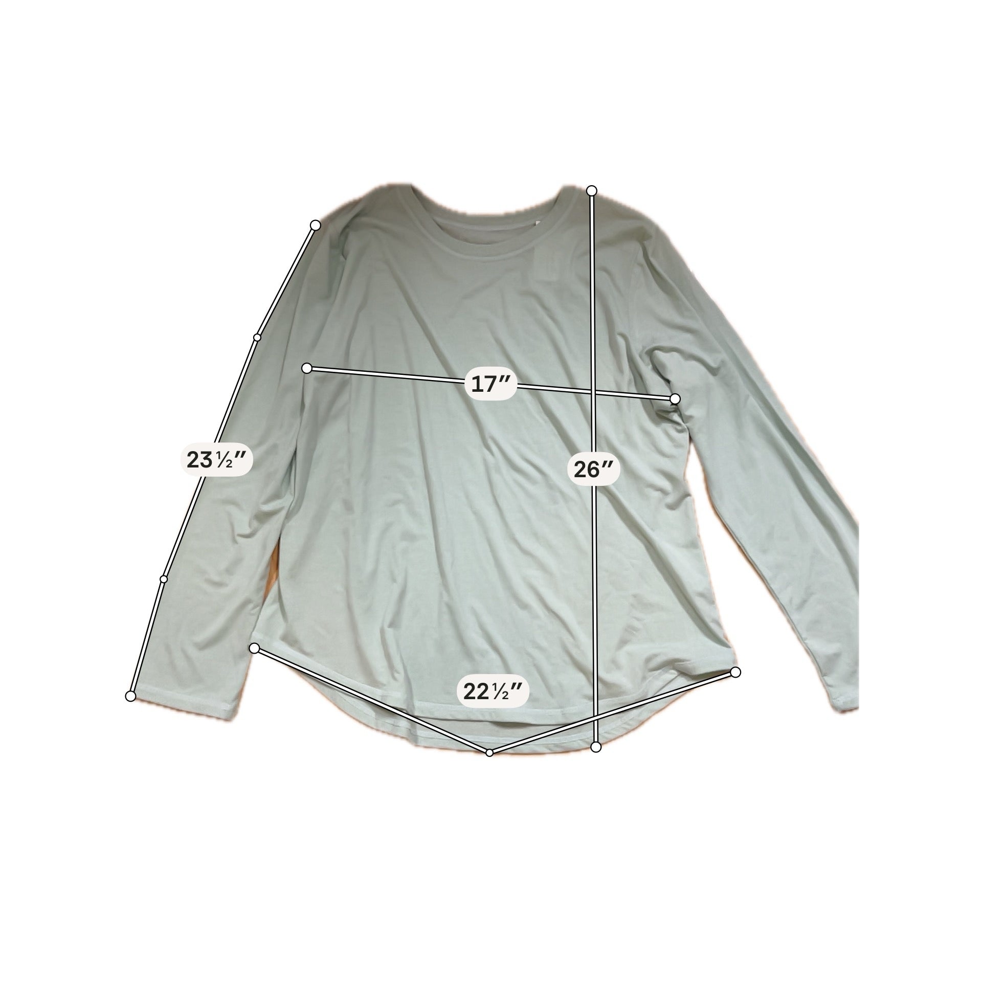 Antonio Melani NWT Mint Green Soft Stretch Lyocell Blend Long Sleeve Top XL