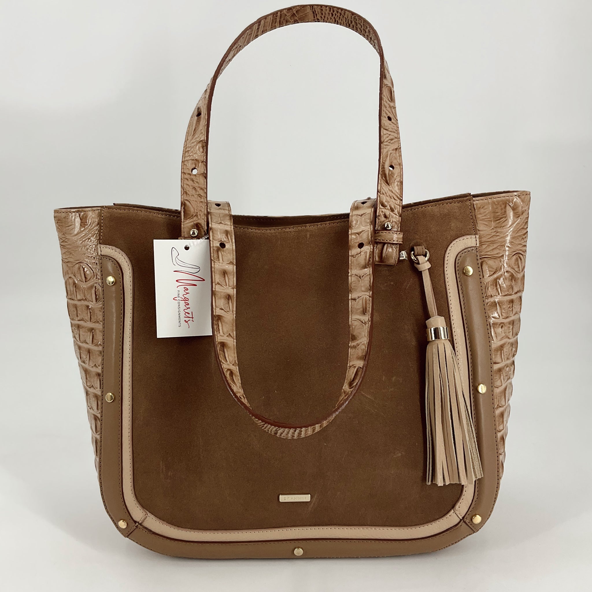 Brahmin Tan/Brown Crocadile Handbag