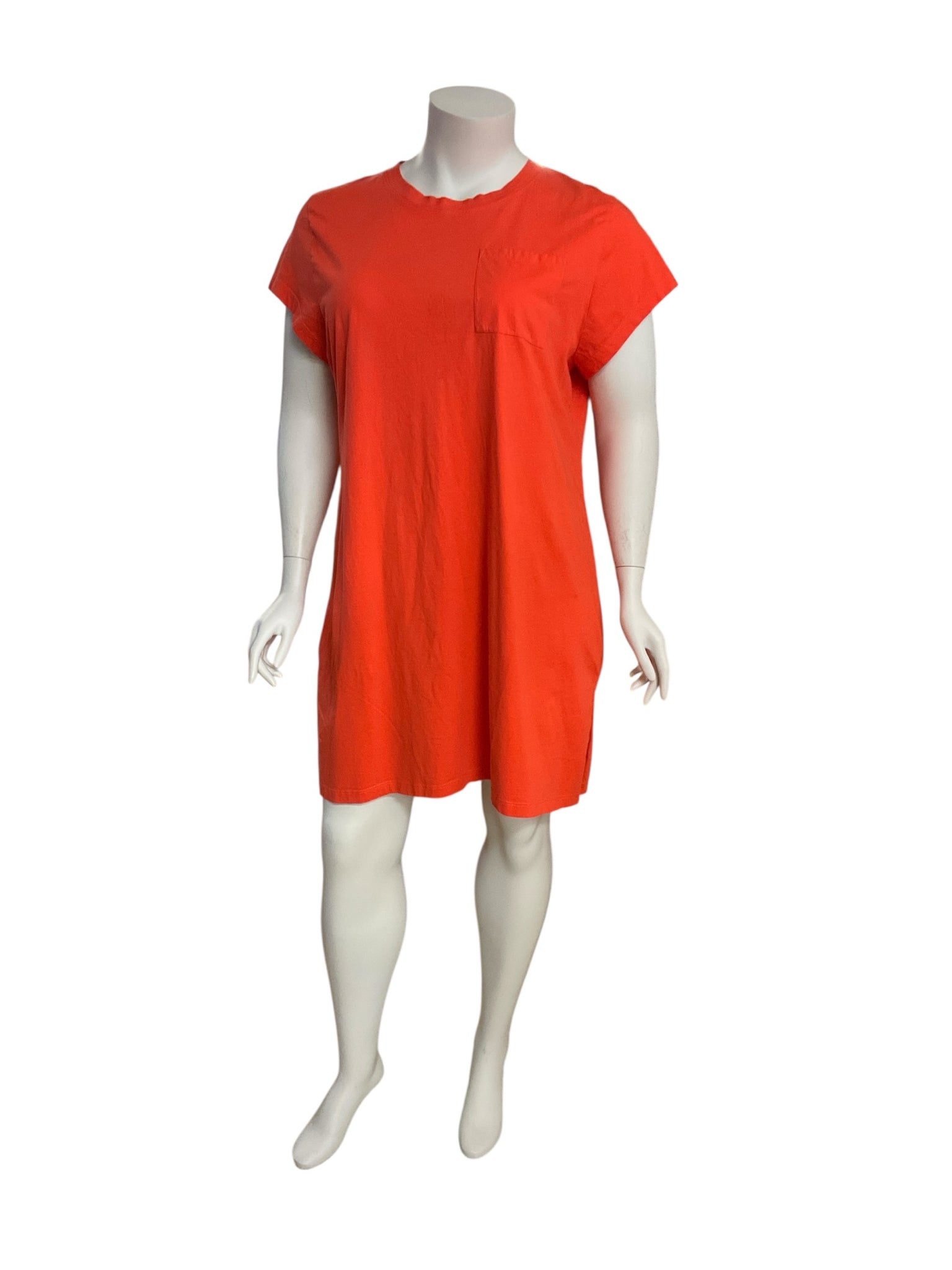 J. Crew Cotton Pocket T-Shirt Dress Orange Size 2X