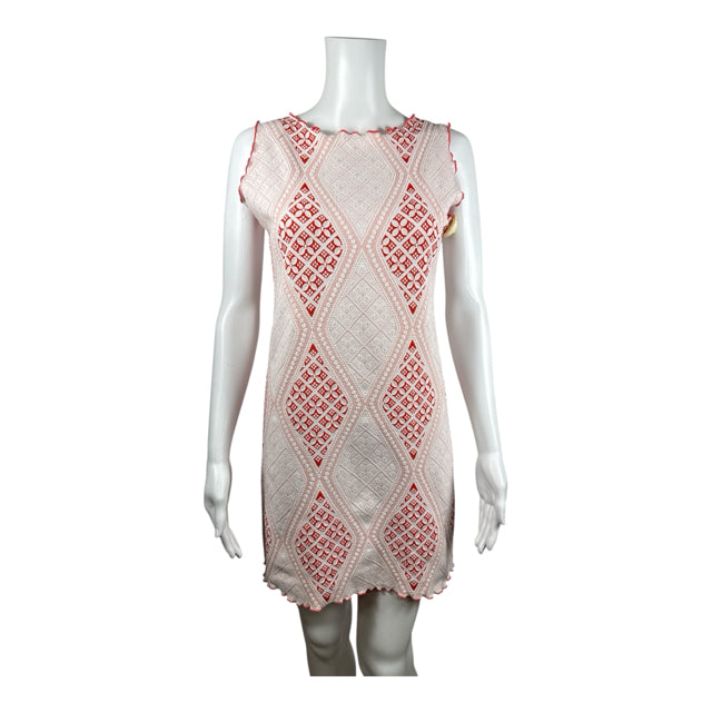 Haystacks Textured Diamond Print Sleeveless Shift Dress XS