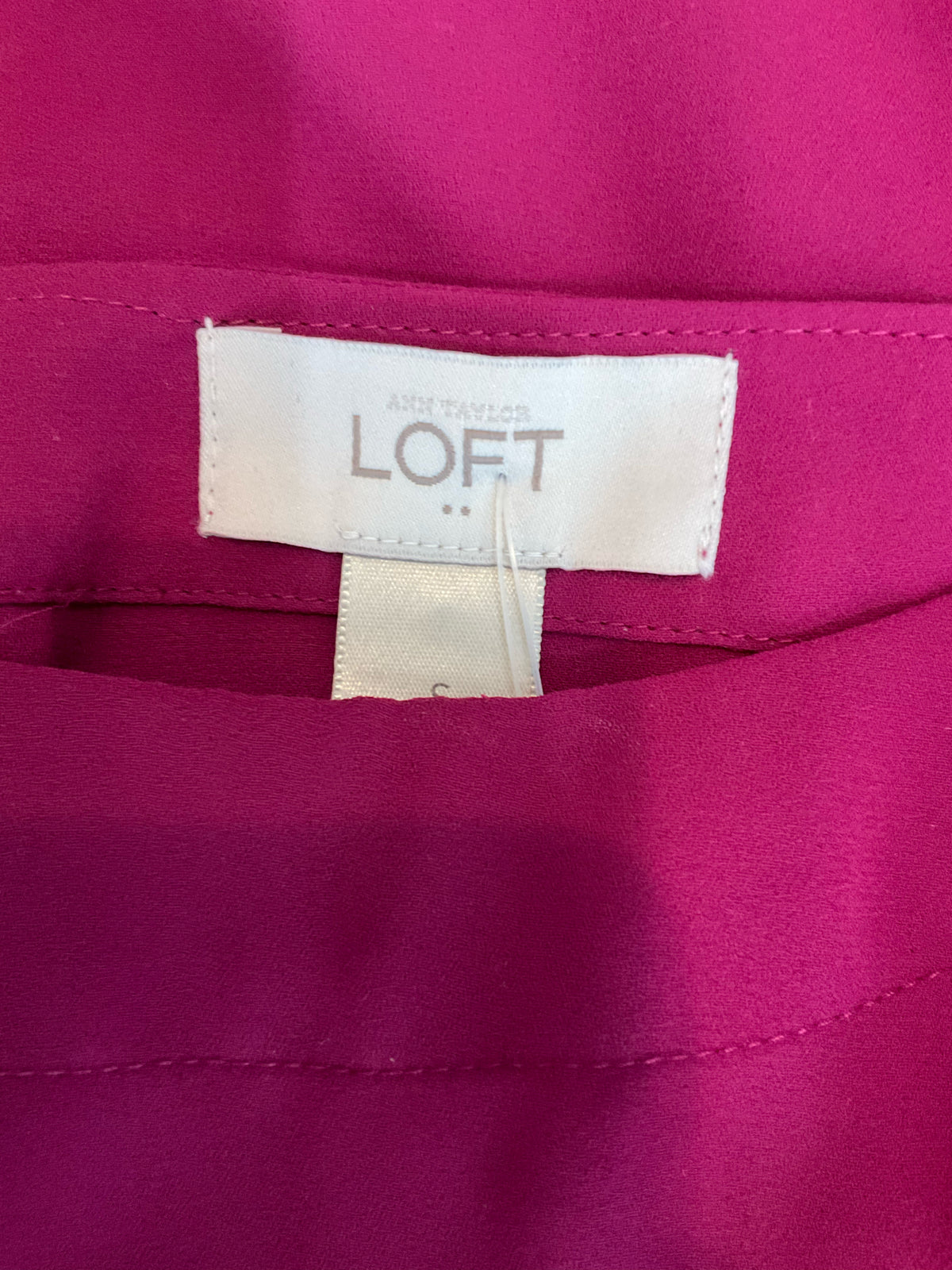 Ann Taylor LOFT Berry Satin Boatneck Blouse - Size S - ONLINE ONLY