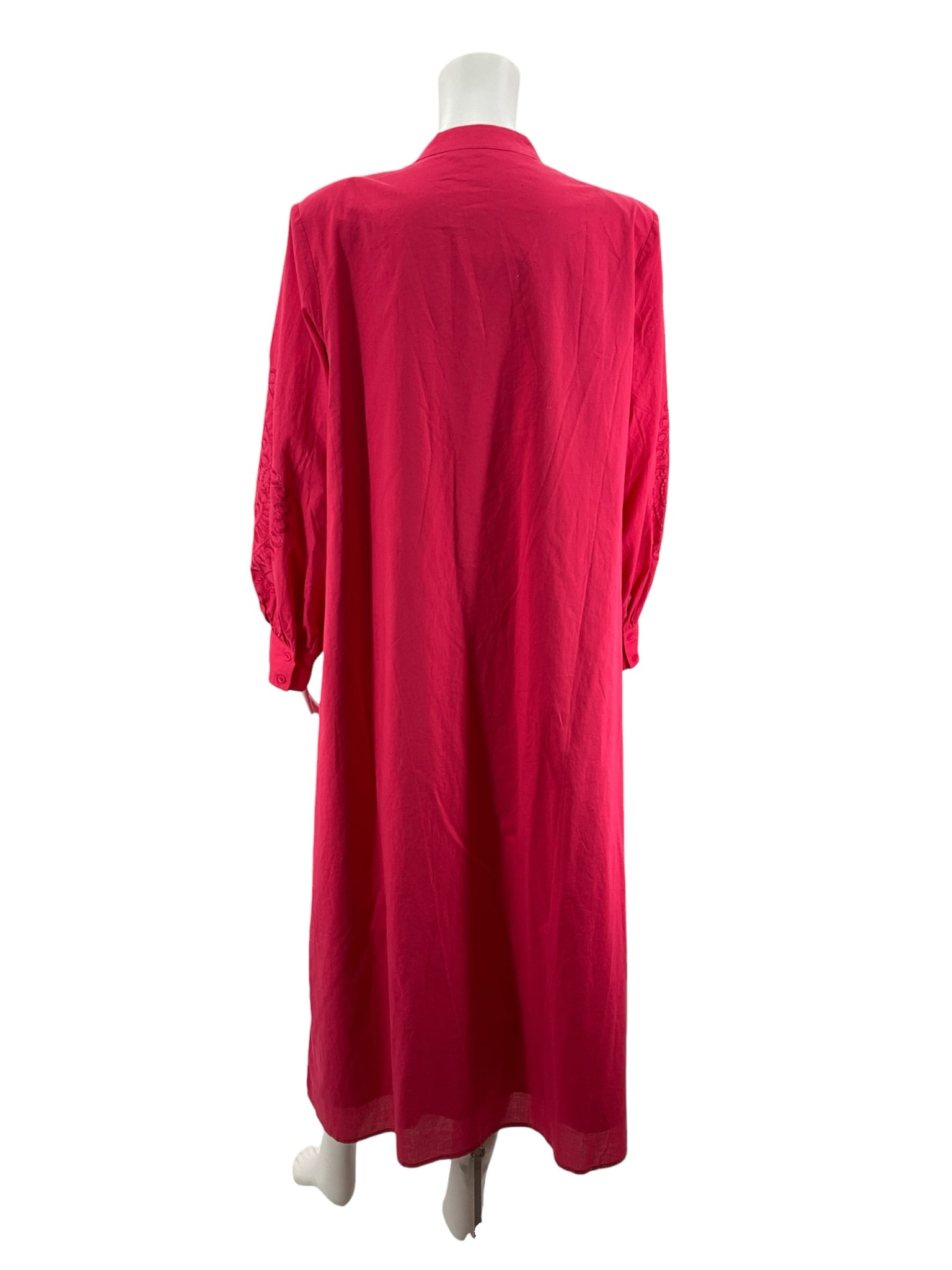 Hyacinth House Pink Maxi Blythe Pink Embroidered Long Sleeve Midi Dress XL - Size XL