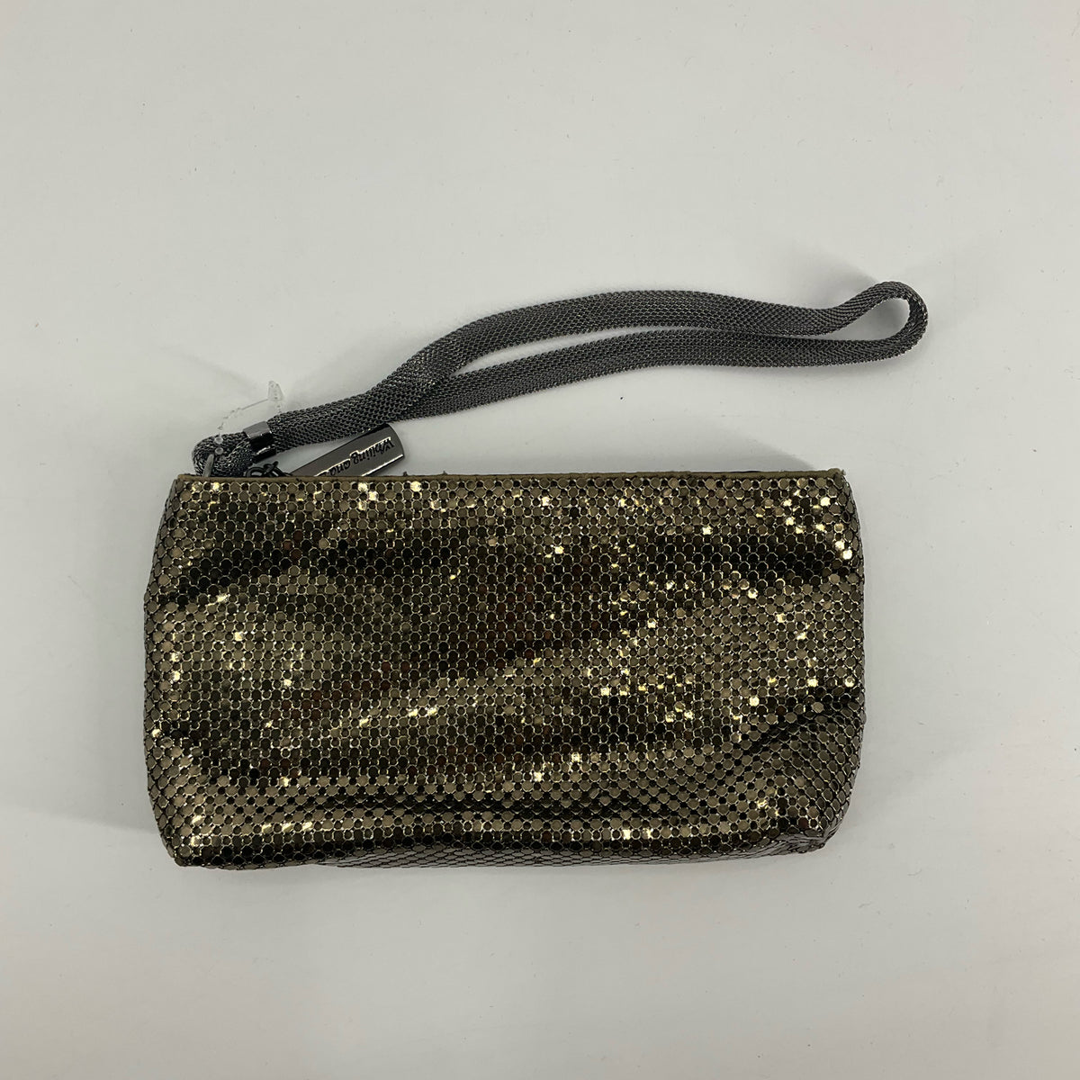 Whiting & Davis for Younique Gold Sequin Metal Mesh Wristlet Clutch