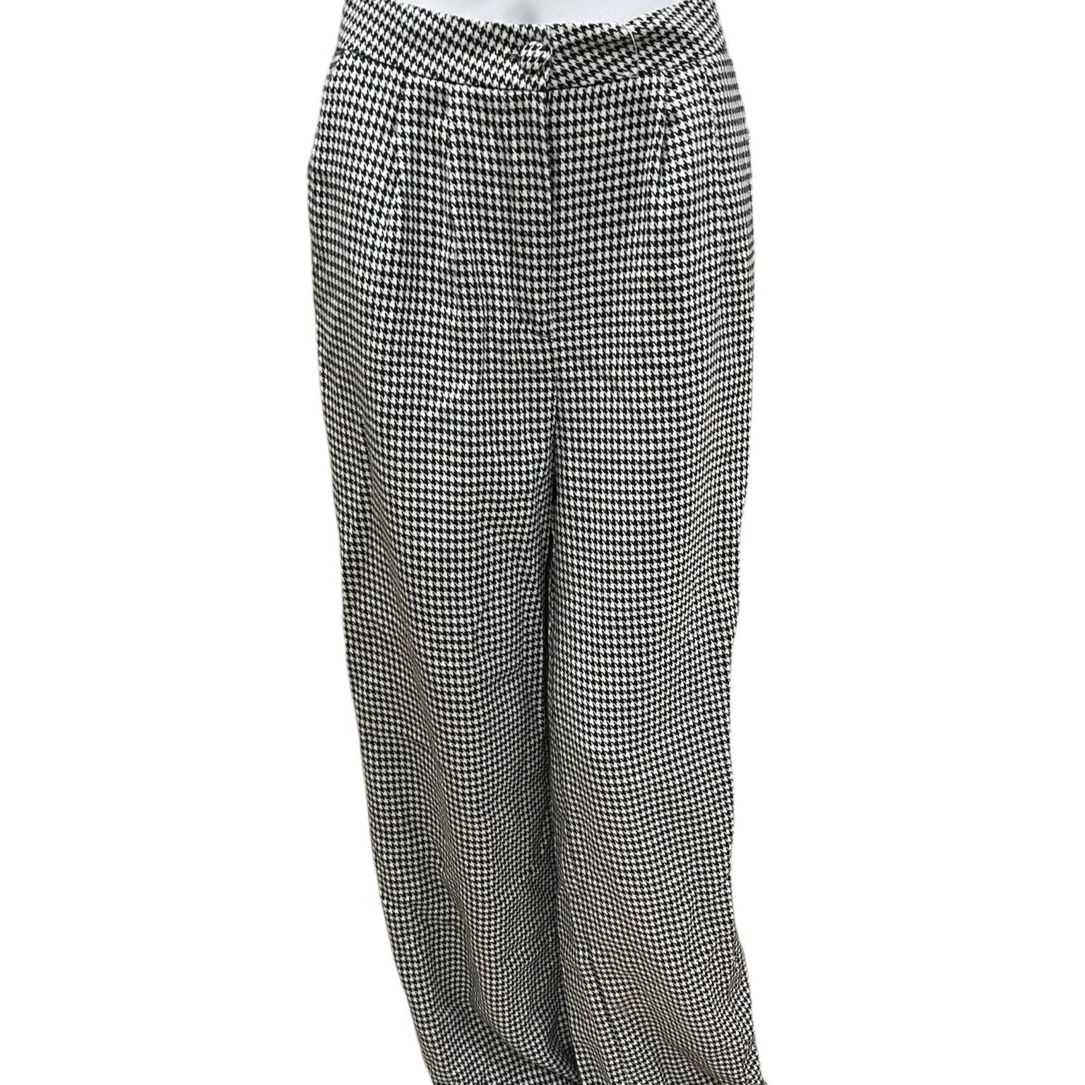 Nasty Gal Black Houndstooth Pre-Owned Ladies Pants - Size 8 - Margaret’s Fine Consignment
