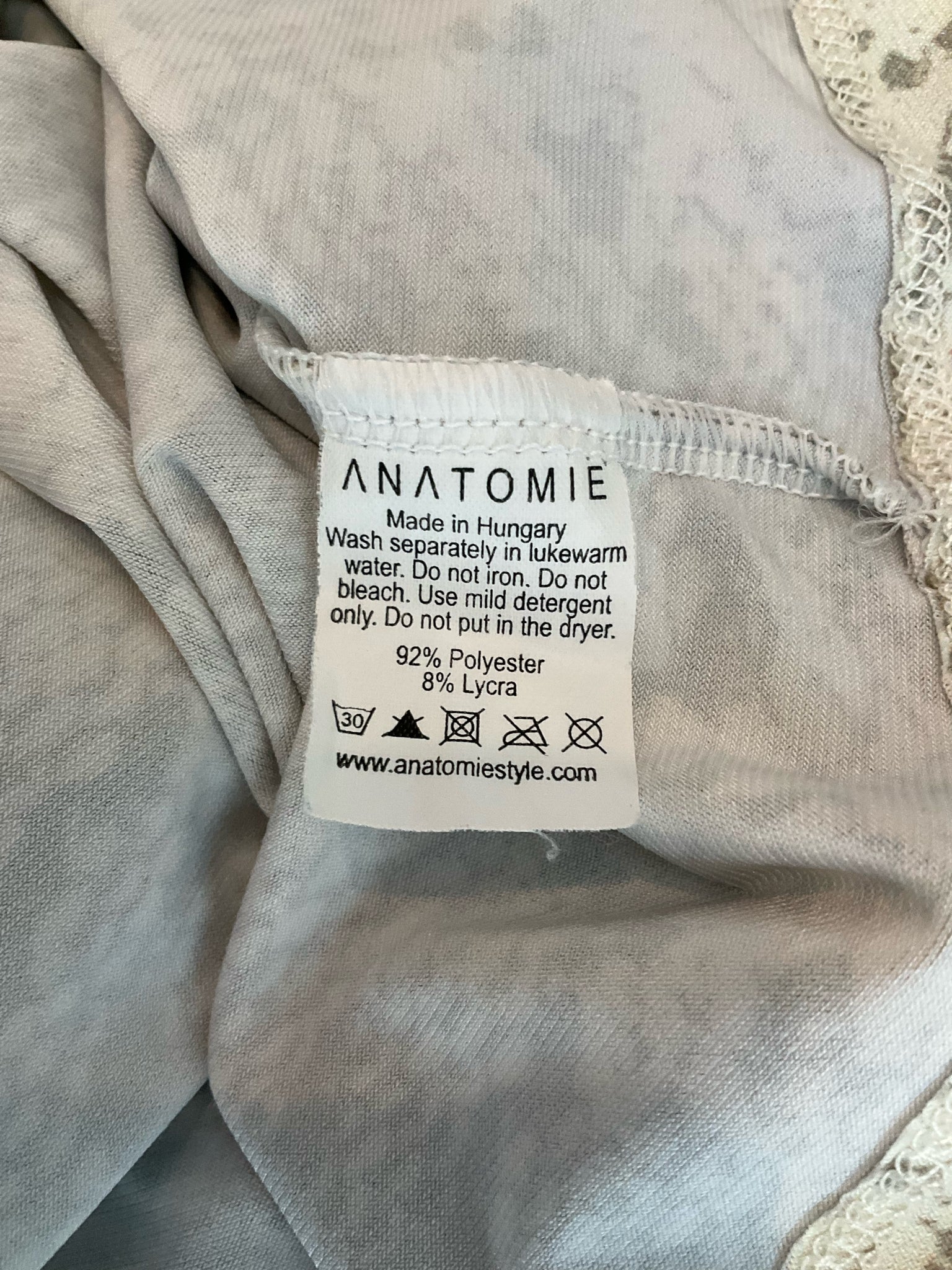 ANATOMIE Melissa Snake Print Racerback Tank Top Gray White Size Small