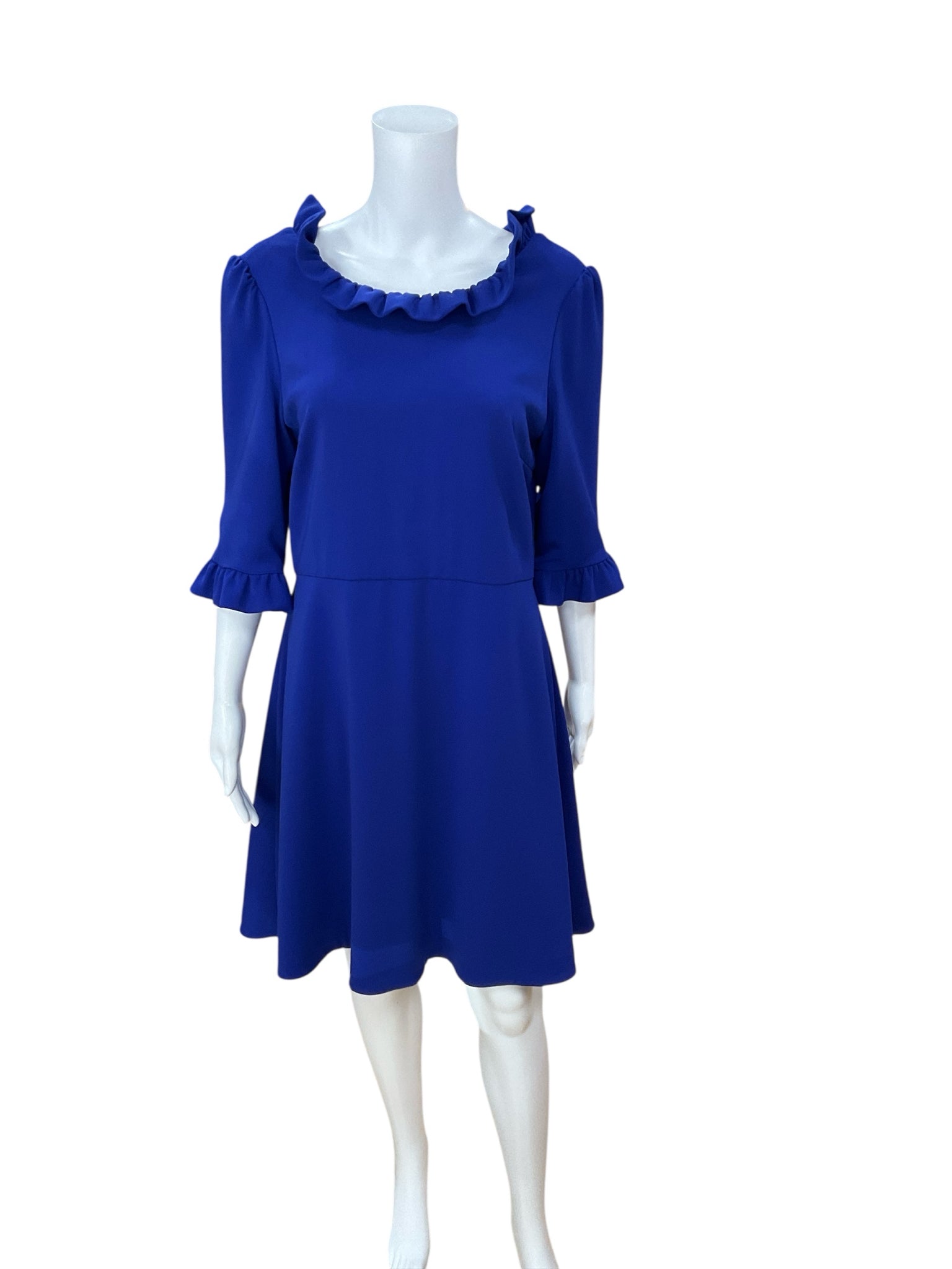 Camilyn Beth Blue A-Line Tuscany Ruffle A-Line Dress Royal Blue Size 10 - Size 10