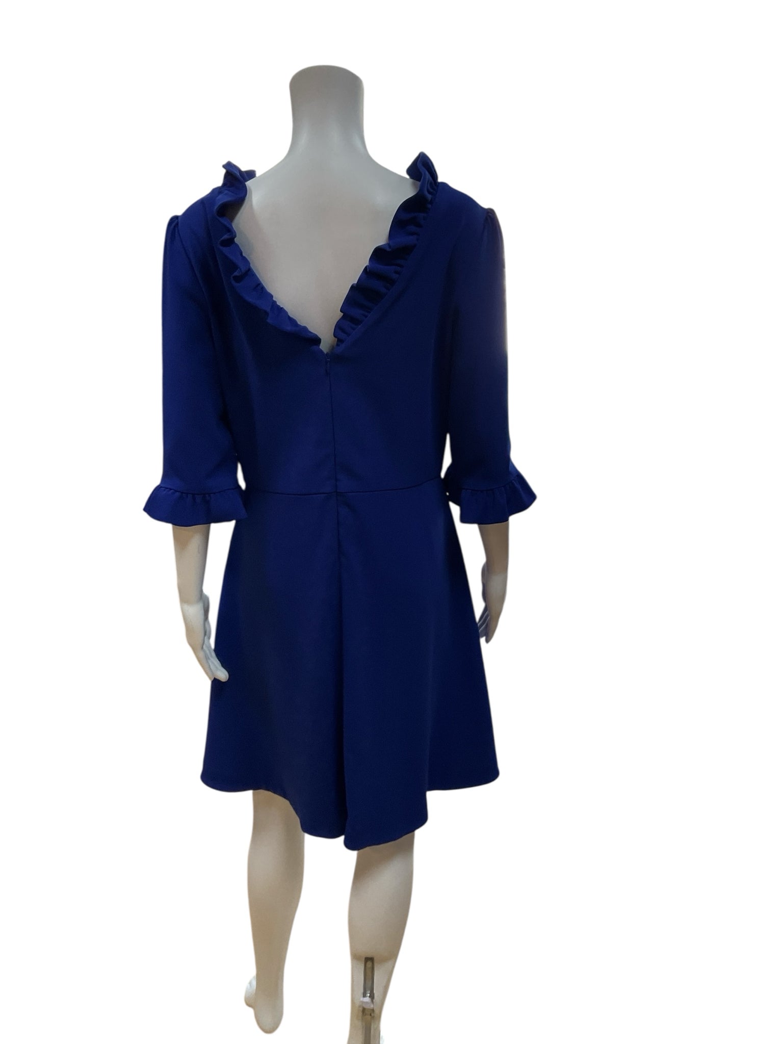 Camilyn Beth Blue A-Line Tuscany Ruffle A-Line Dress Royal Blue Size 10 - Size 10