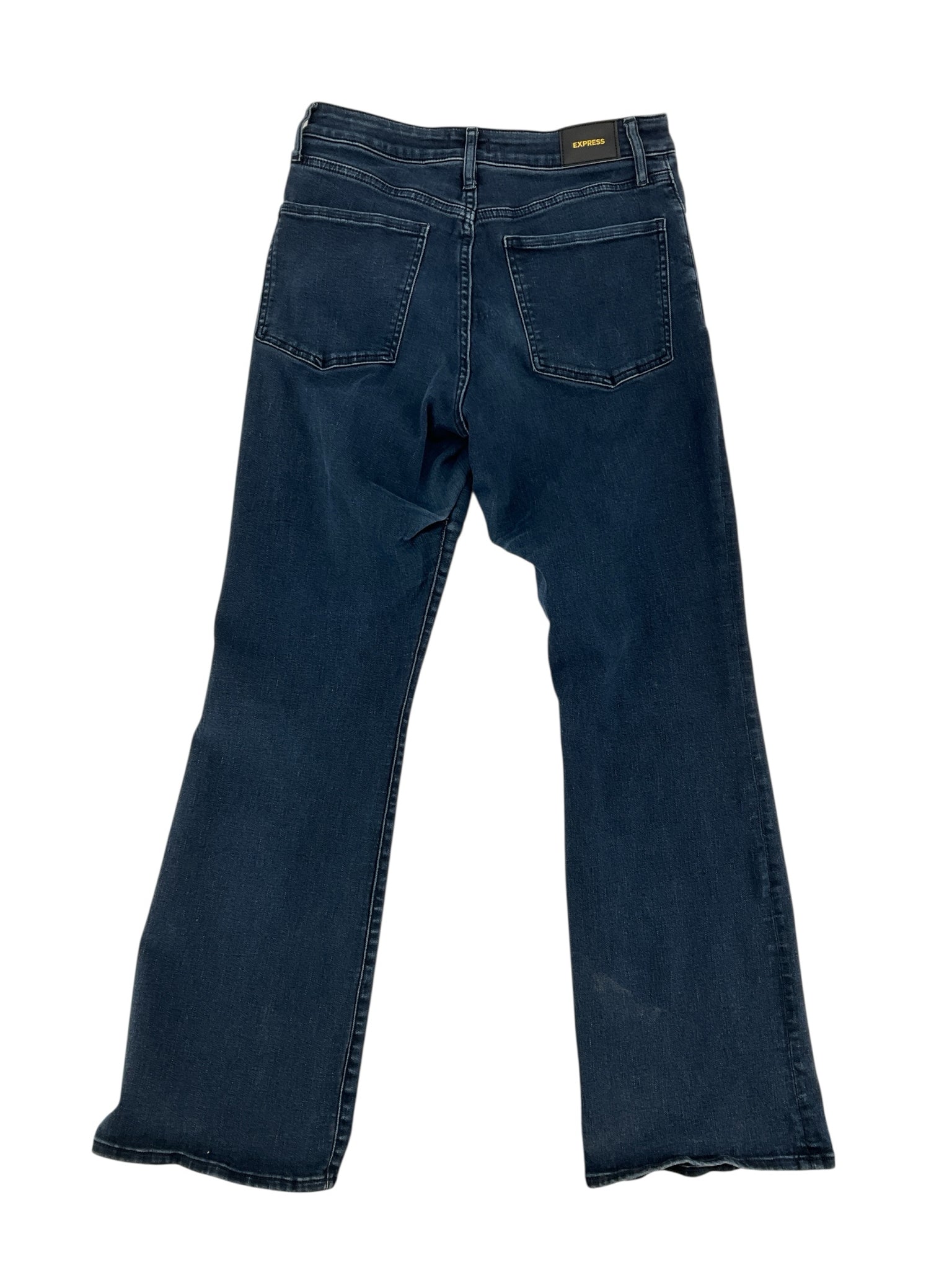 Express Size 10 Blue Solid Pre-Owned Ladies Jeans