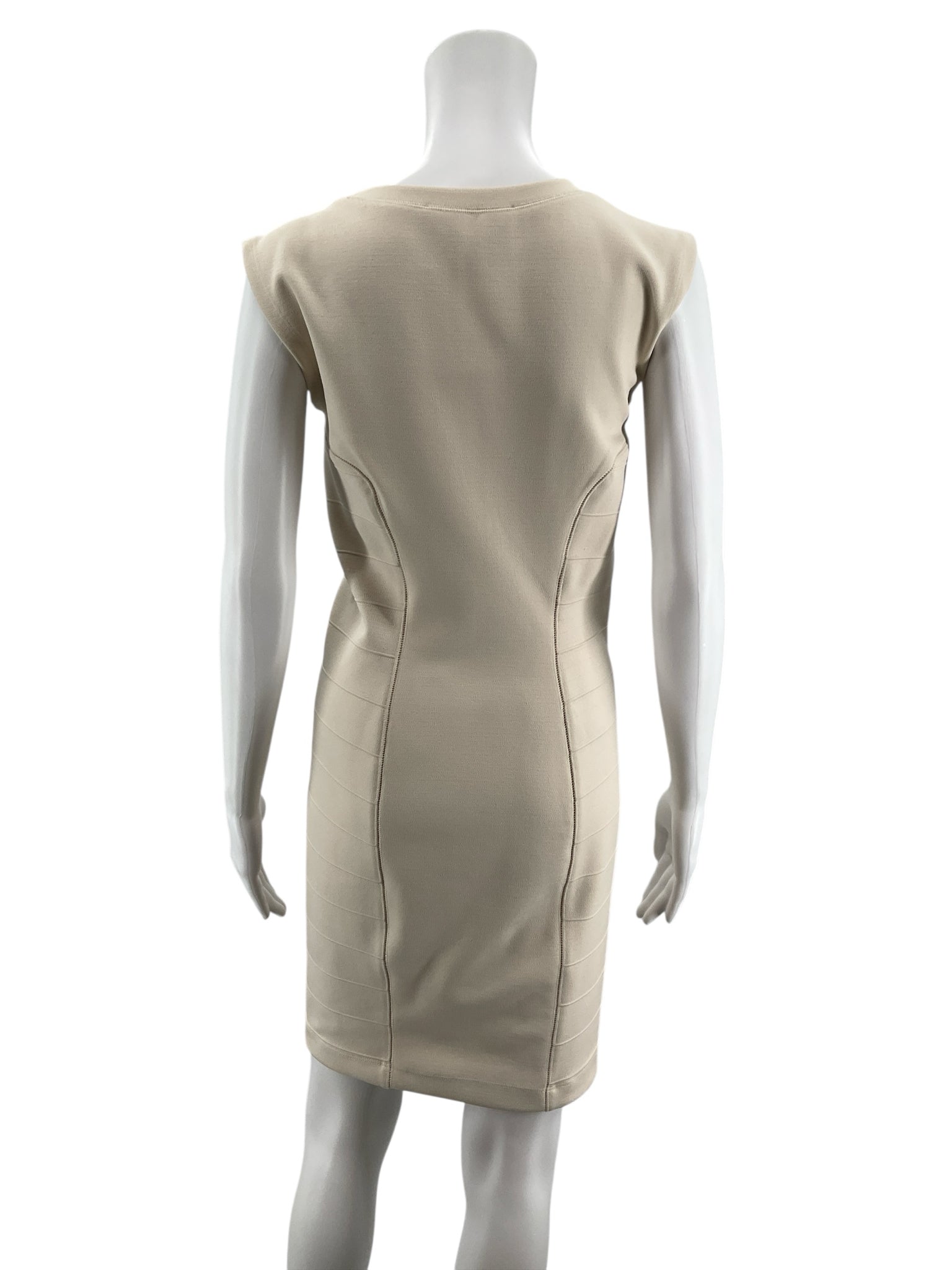 French Connection Spotlight Bandage Bodycon Dress Tan Size 12
