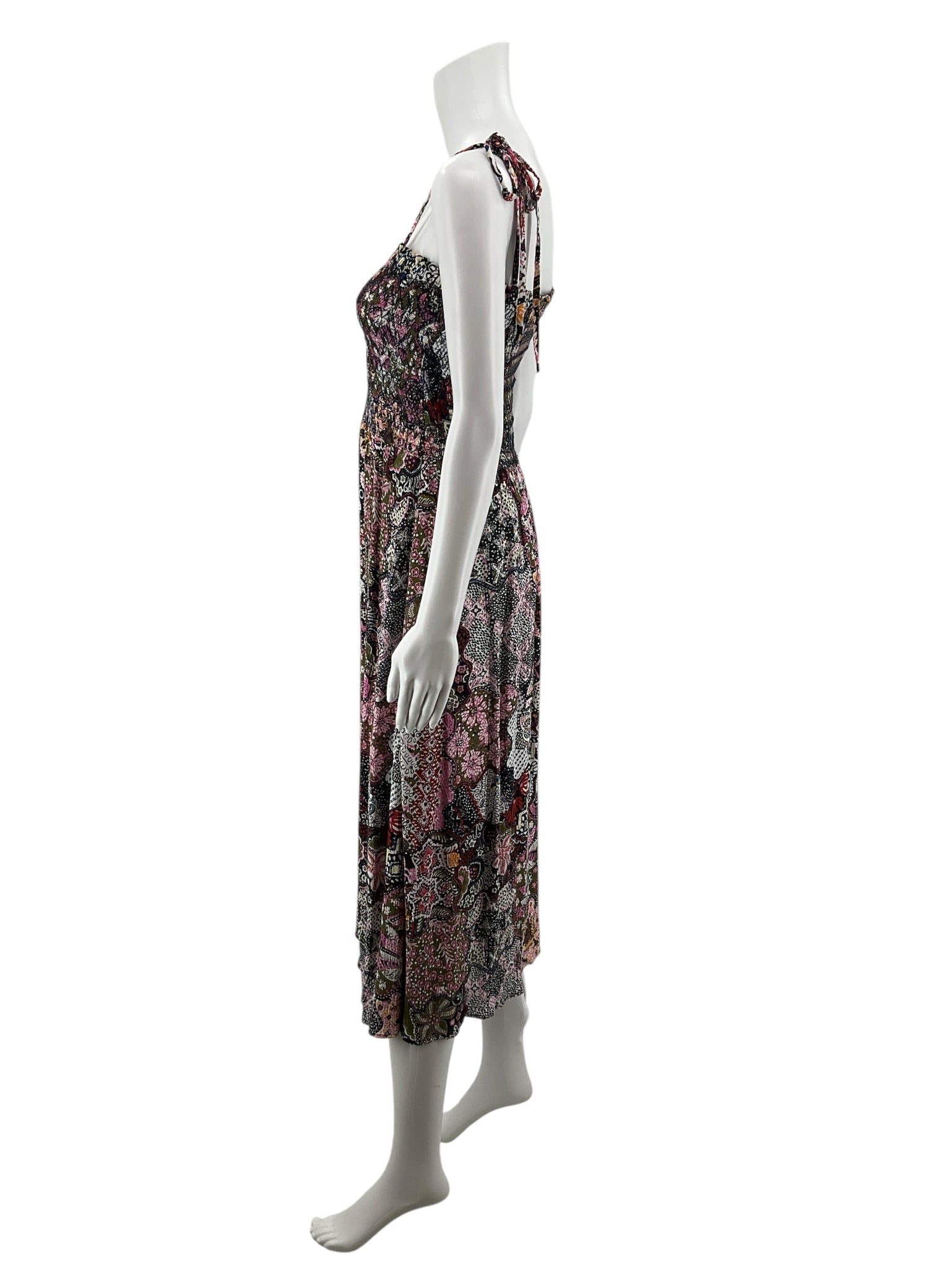 LOFT Navy & Pink Floral Dress – Women’s Size Small