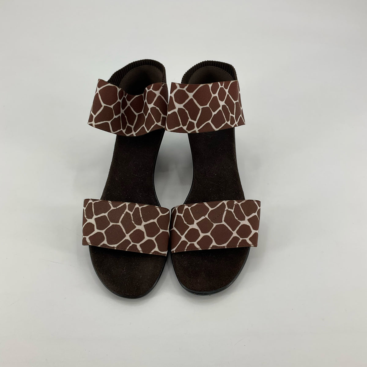 Charleston Shoe Co Cannon Giraffe Print Wedge Sandals Size 7 - ONLINE ONLY