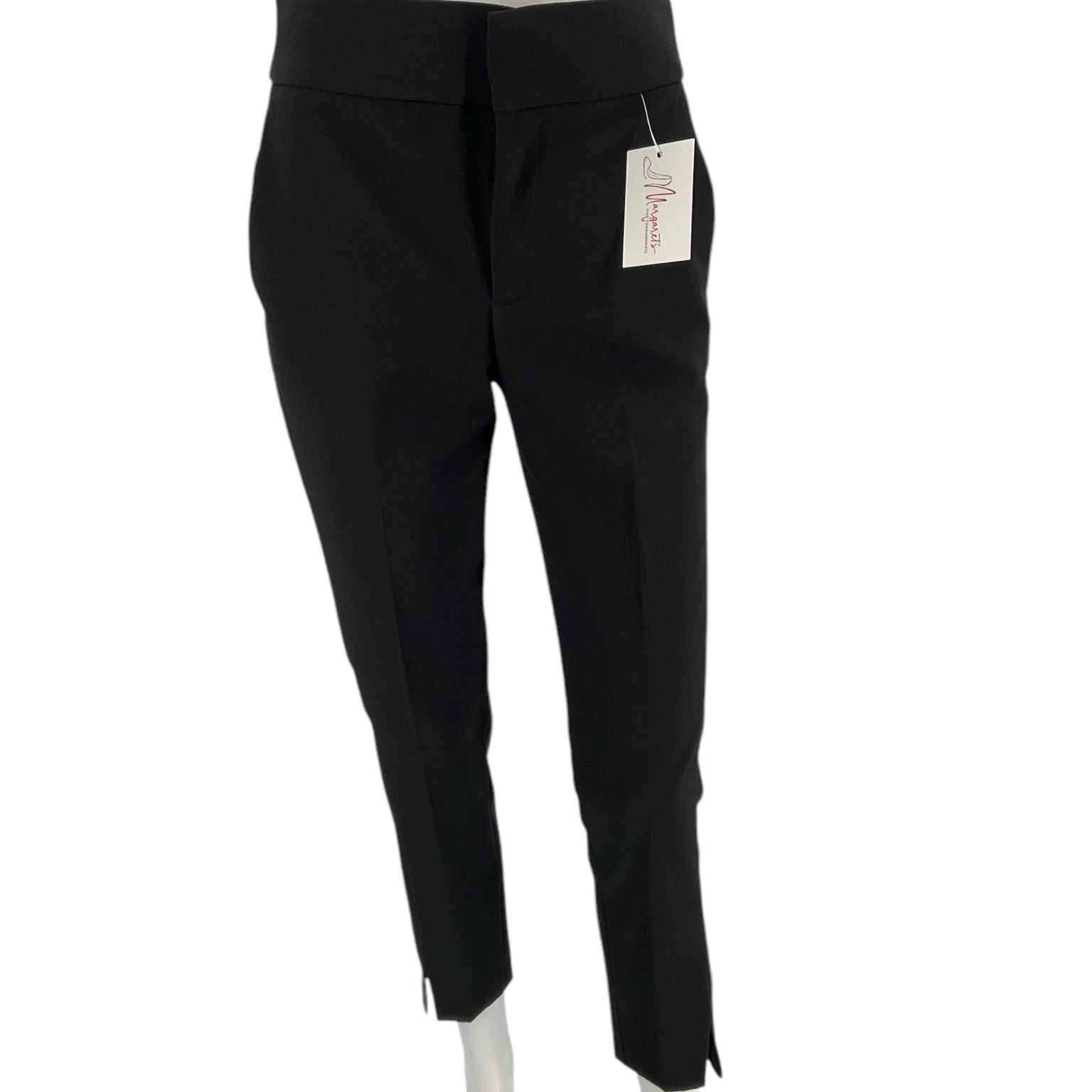 Zara Black Solid Pre-Owned Ladies Pants - Size 2 - Margaret’s Fine Consignment