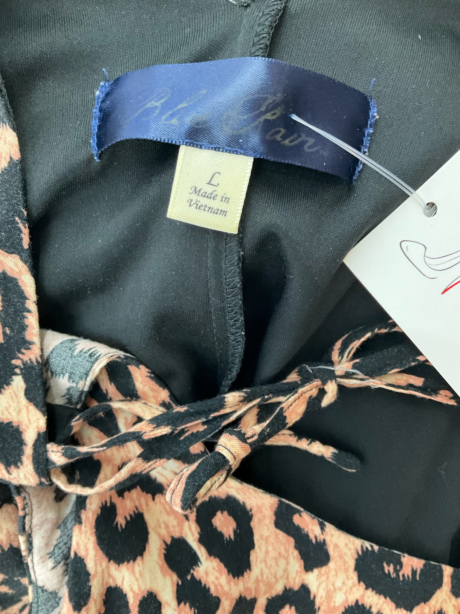 Blue Rain Brown/Black Print Pre-Owned Ladies Dress - Size Large - Margaret’s Fine Consignment