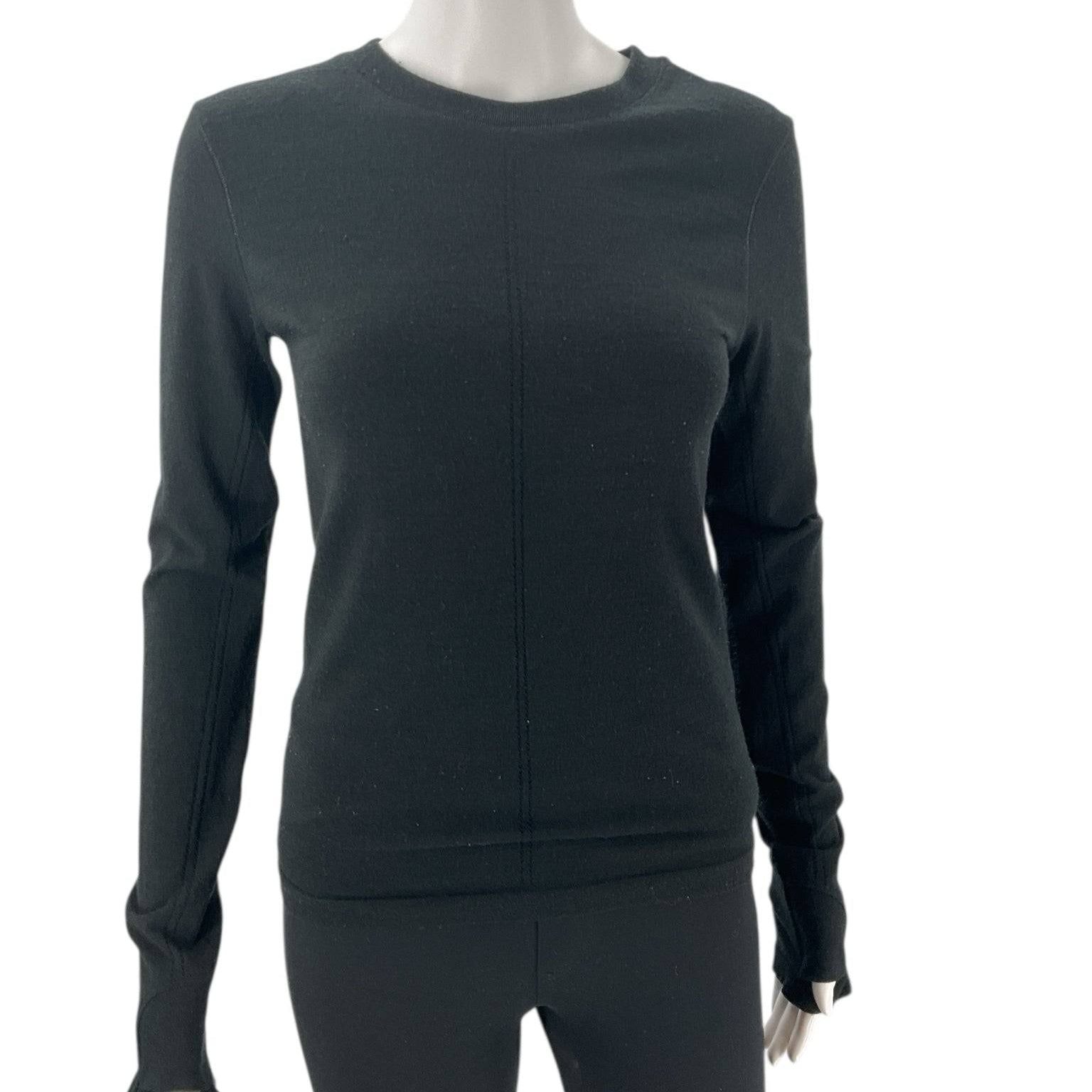 Black Solid Ladies Pre-Owned Top -Size XS - Margaret’s Fine Consignment