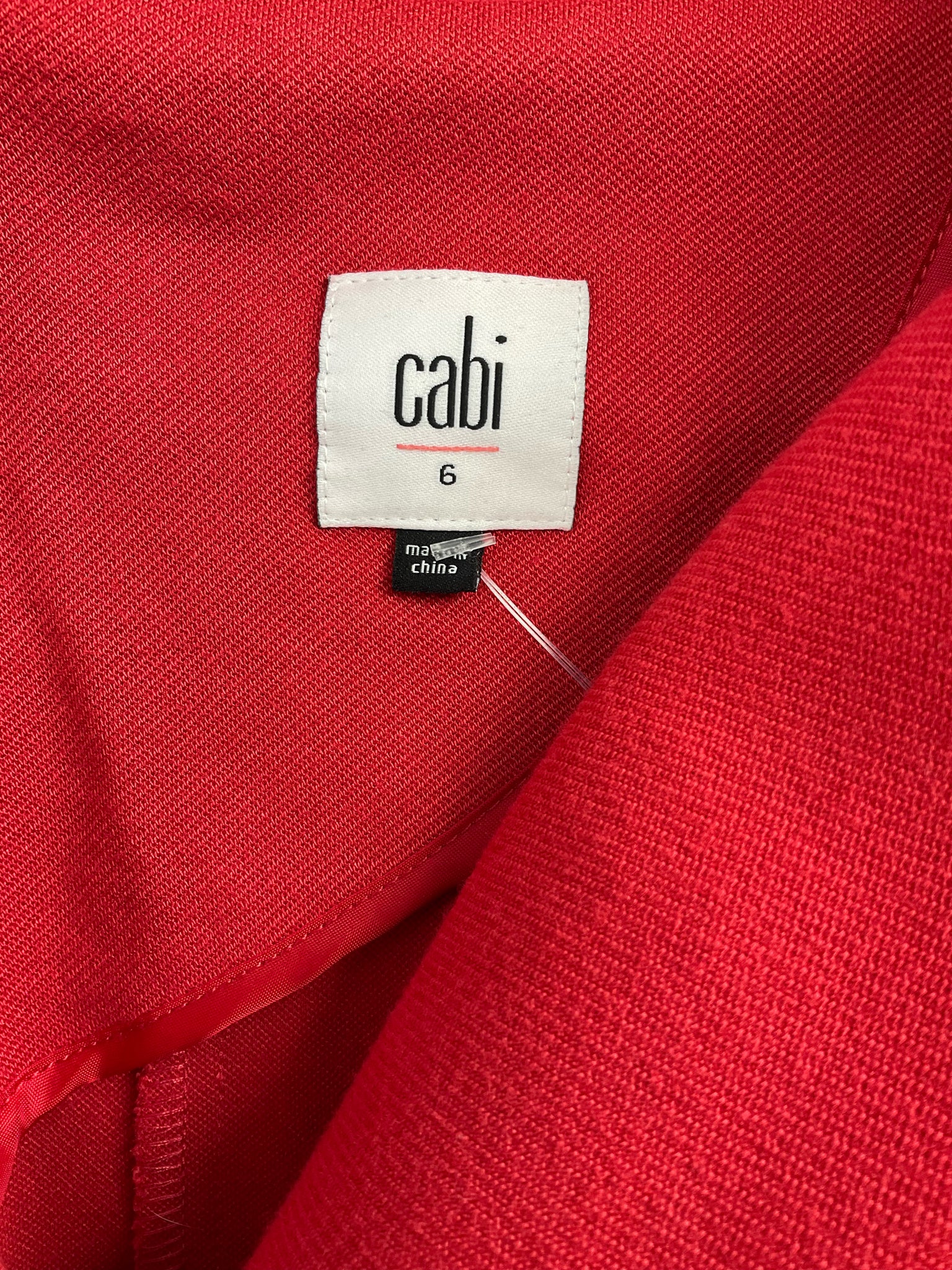 Cabi Red Solid Pre-Owned Ladies Jacket - Size 6