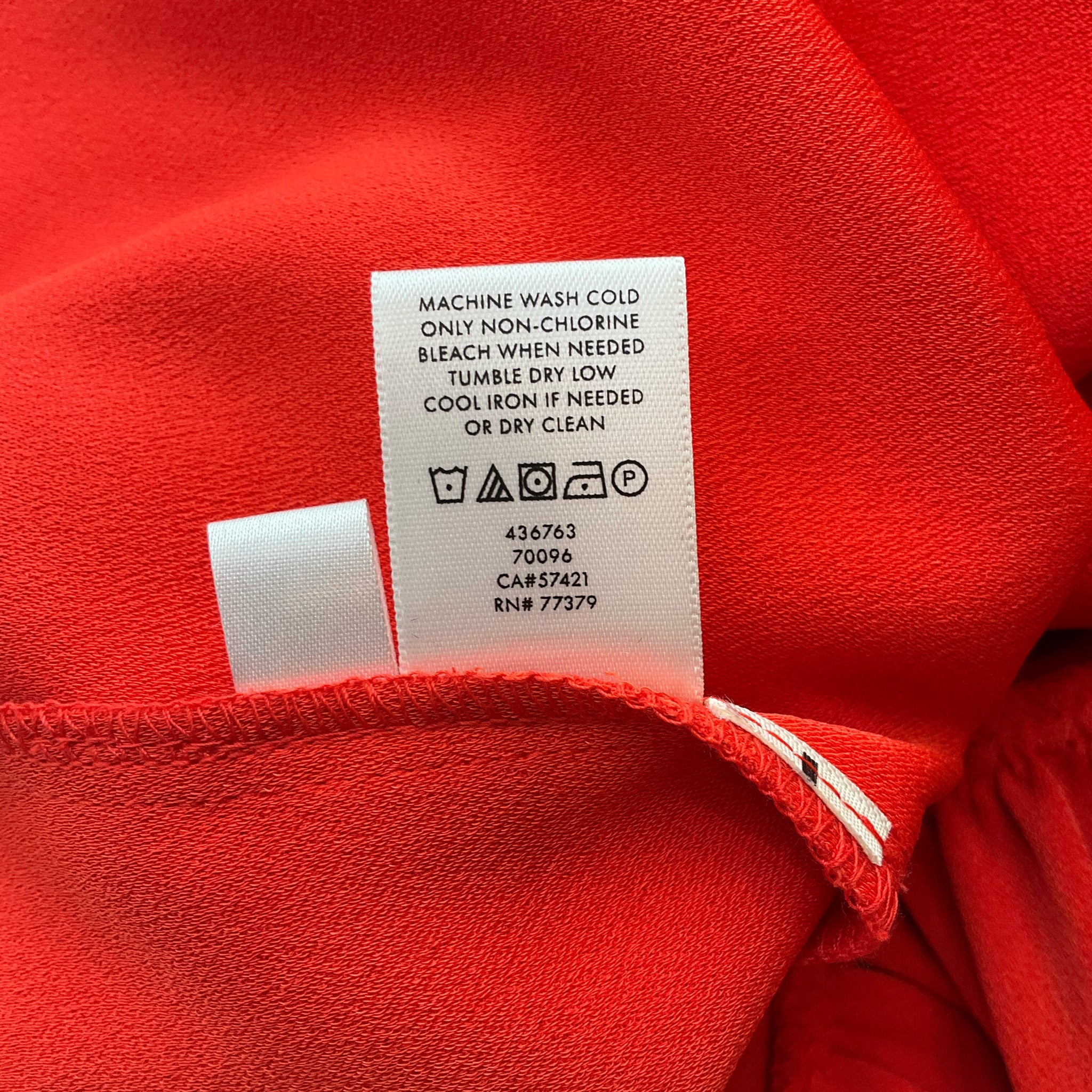 Ann Taylor Orange Flutter Sleeve Keyhole Peplum Blouse Size XS