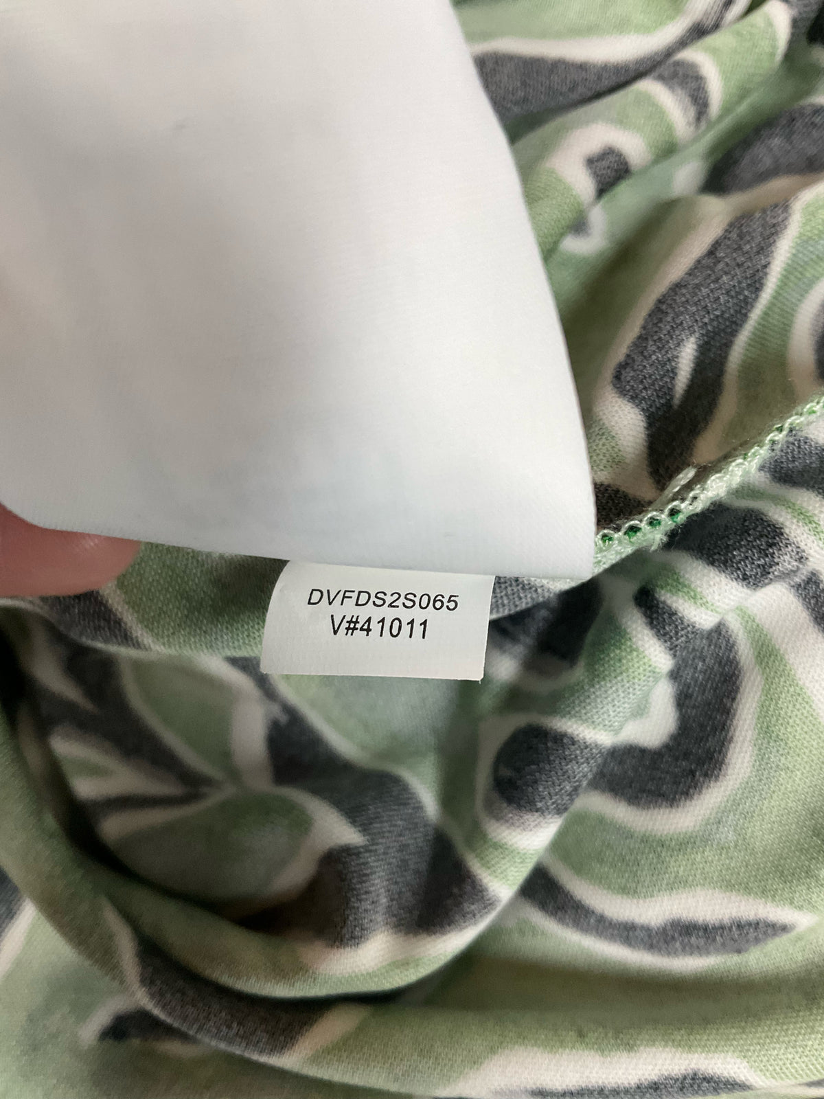 Diane Von Furstenberg Celina Painted Zebra Ruched Maxi Dress Green Black XS - ONLINE ONLY