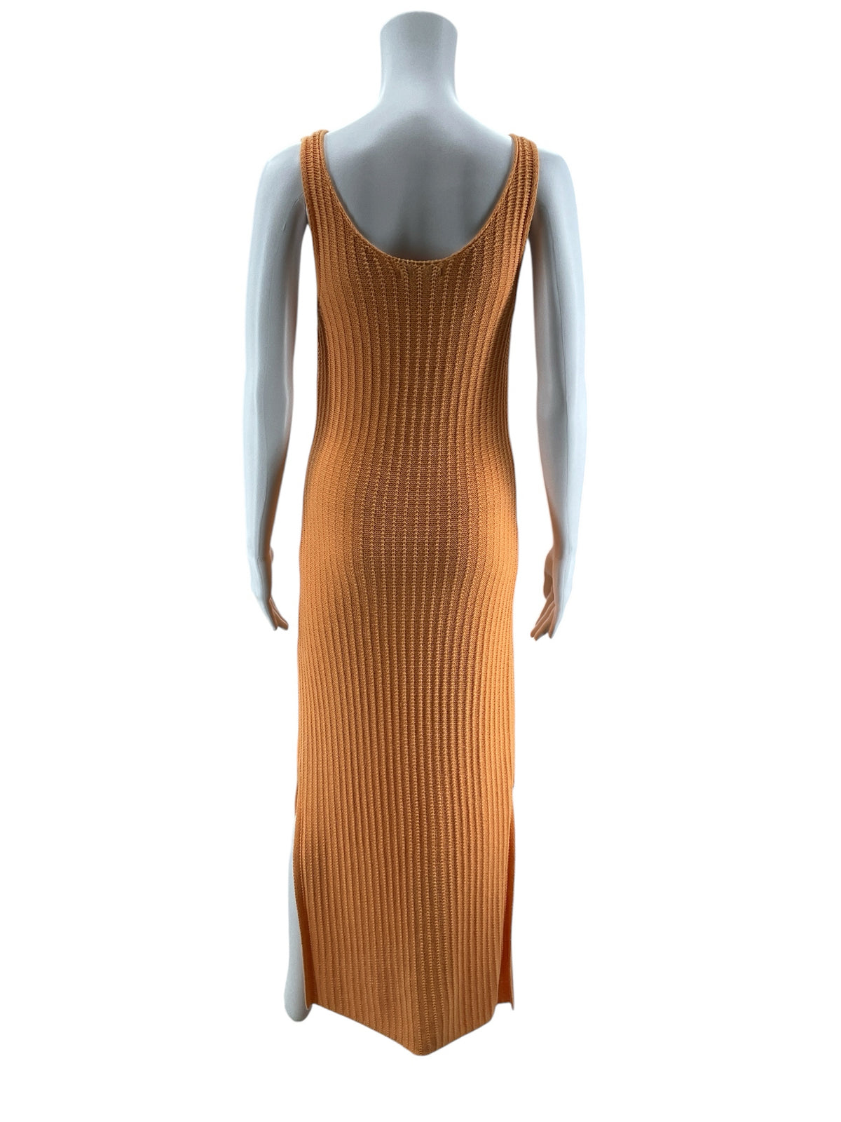 Z Supply Keala Ribbed Sweater Maxi Dress with Slit Orange Small - ONLINE ONLY