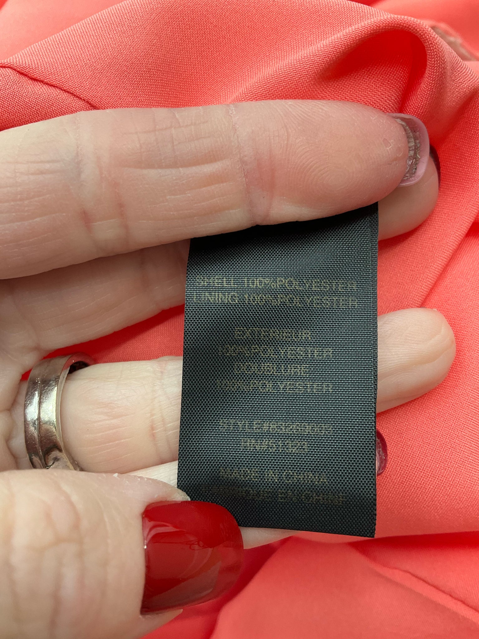 Cynthia Steffe Coral Solid Pre-Owned Ladies Dress - Size 8