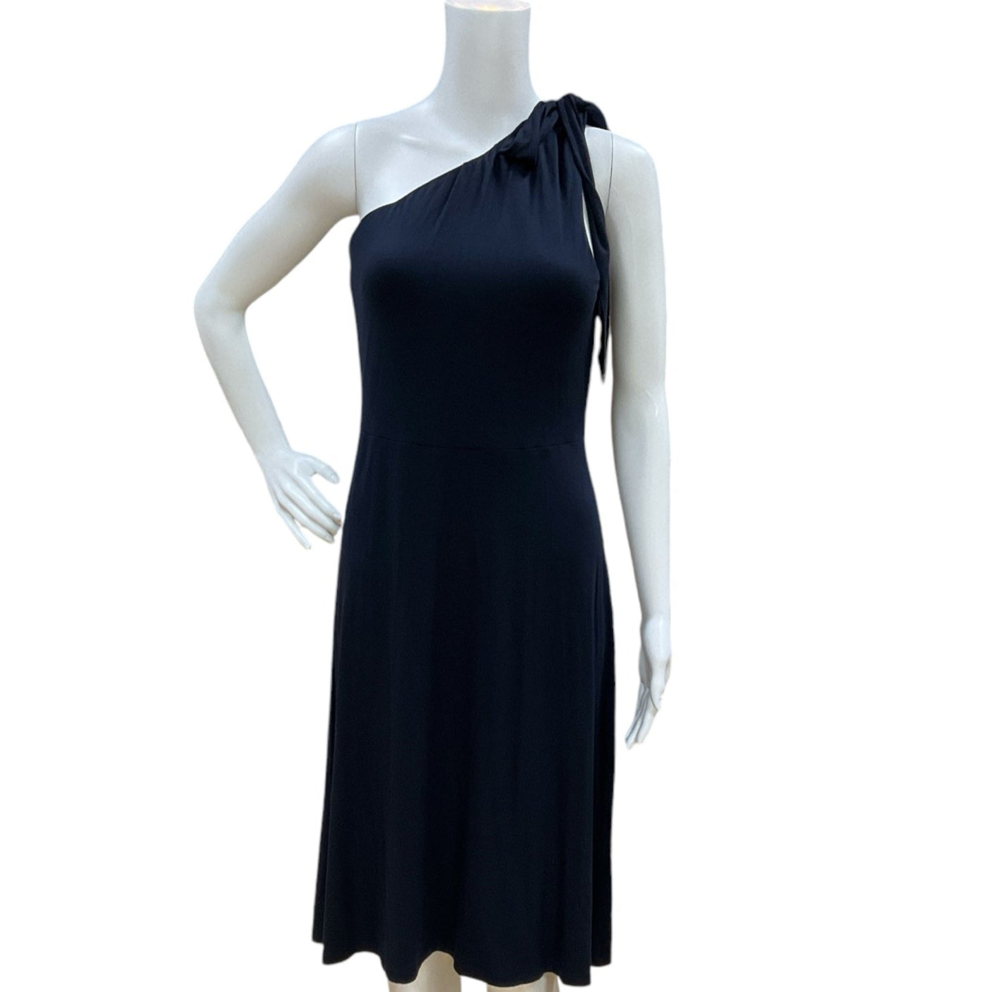 Loft Navy Solid Ladies Pre-Owned Dress - Size Small - Margaret’s Fine Consignment