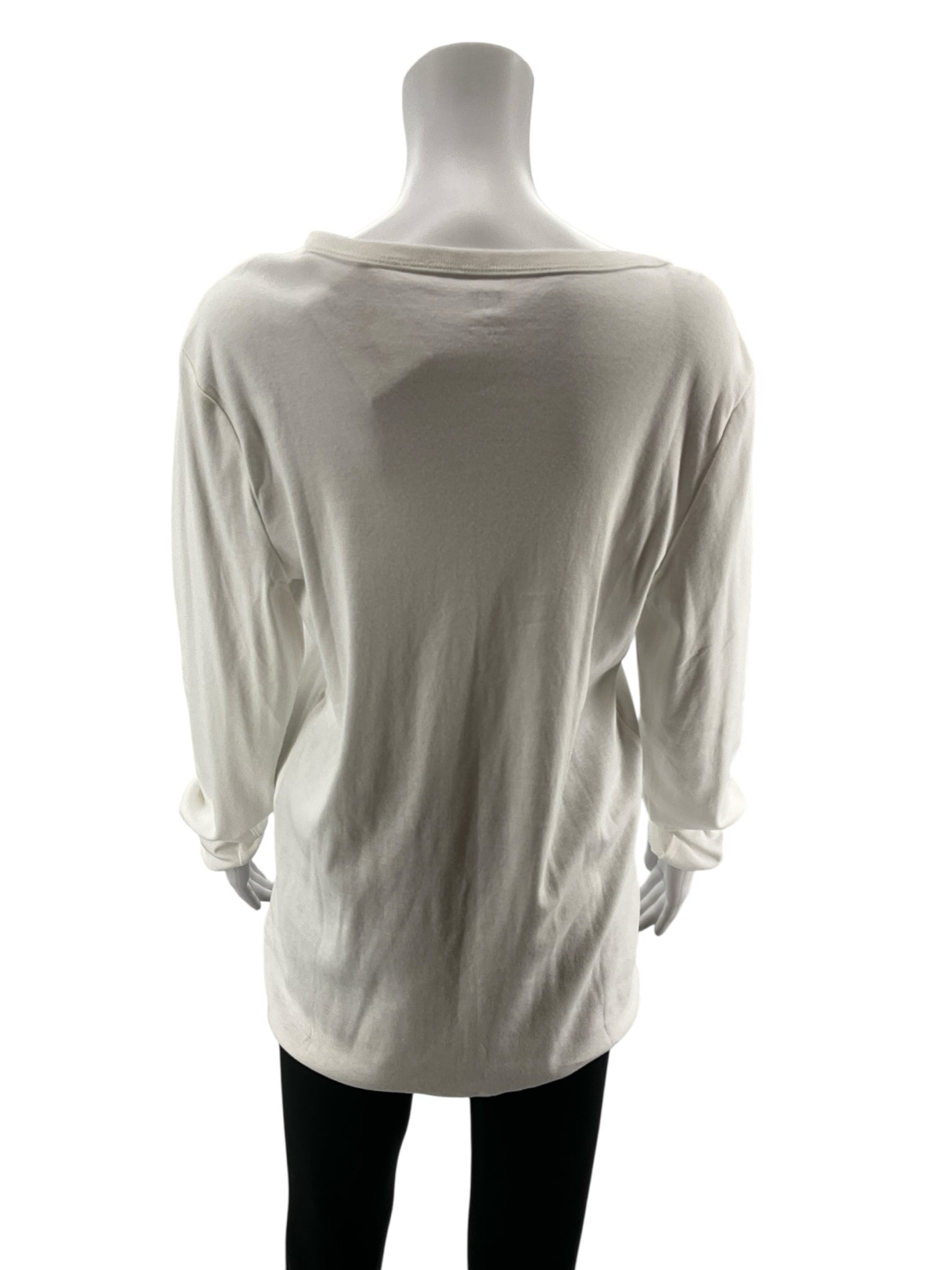 Gap Favorite Tee Long Sleeve T-Shirt XL White NWT Cotton Modal Blend