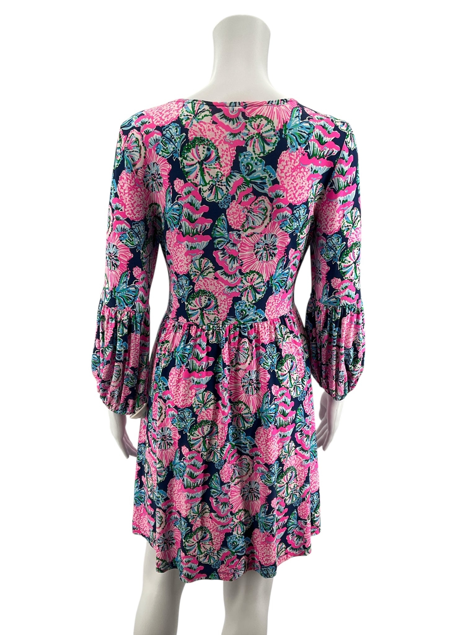 Lilly Pulitzer Kylar T-Shirt Dress Multi Shellabrate Floral XS