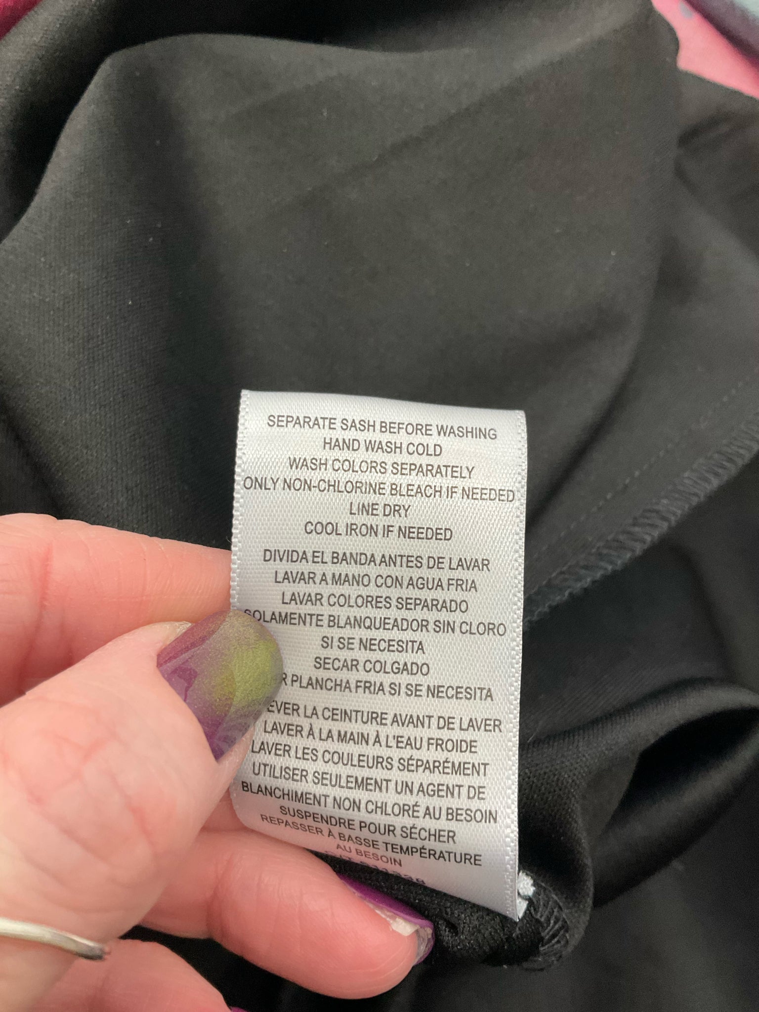 Taylor Black/Maroon Floral Pre-Owned Ladies Dress - Size 10