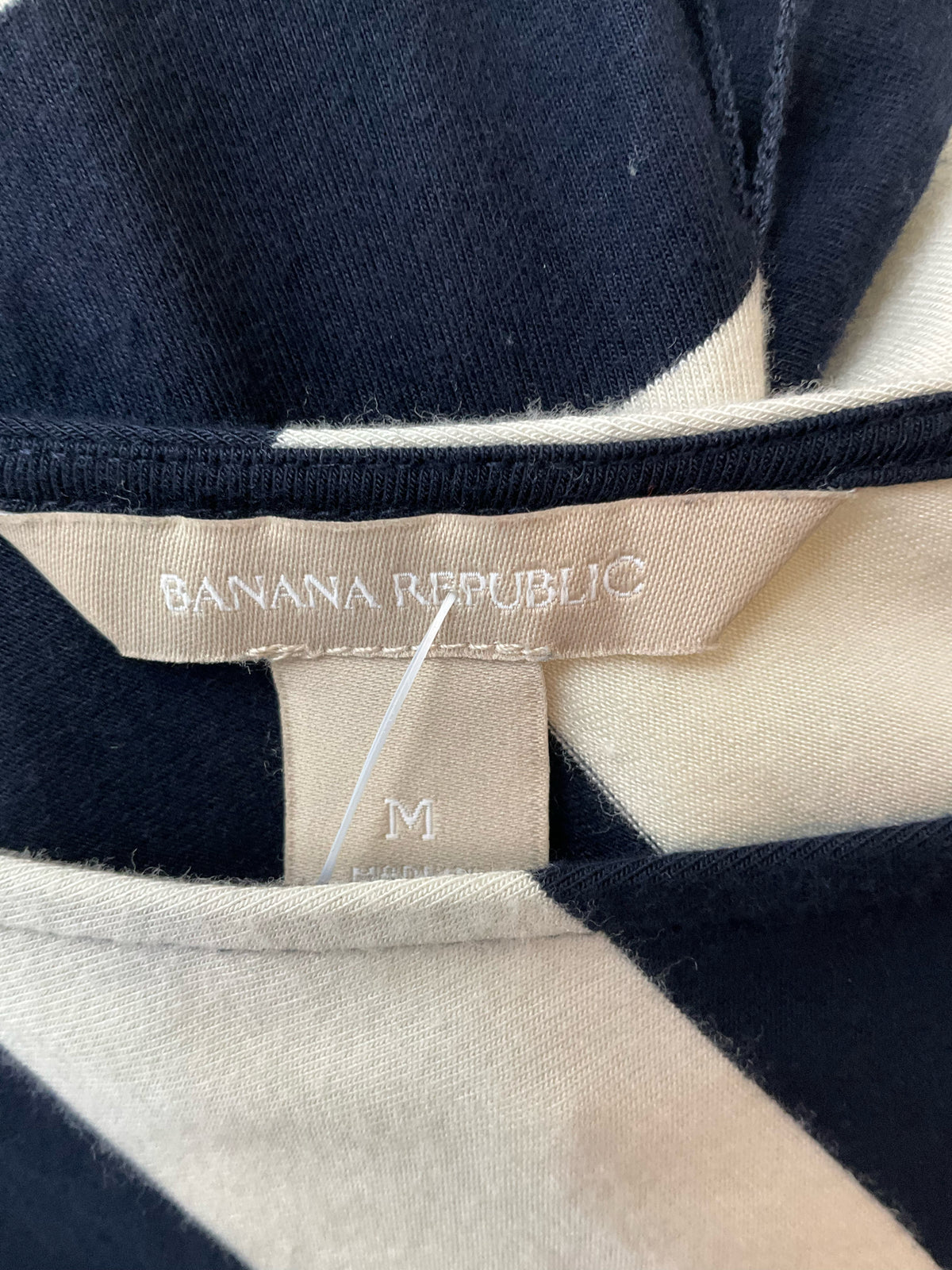 Banana Republic Navy & Cream Nautical Stripe Belted Maxi Dress Size Medium - ONLINE ONLY