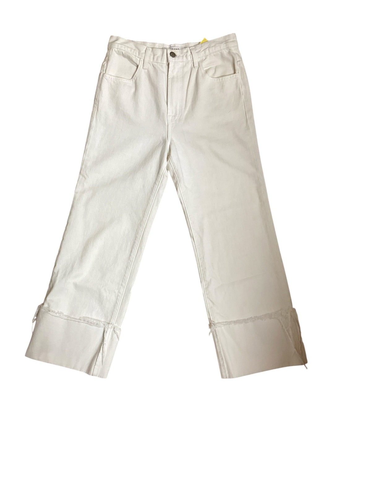 J Brand Joan High-Rise Tiered Hem Crop Jeans White Size 6 - ONLINE ONLY