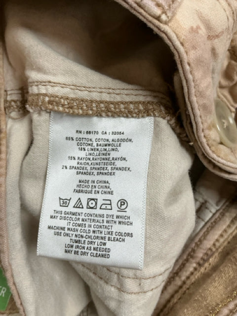 Anthropologie Pilcro Serif High-Rise Tan Camo Cutoff Shorts | Size 6