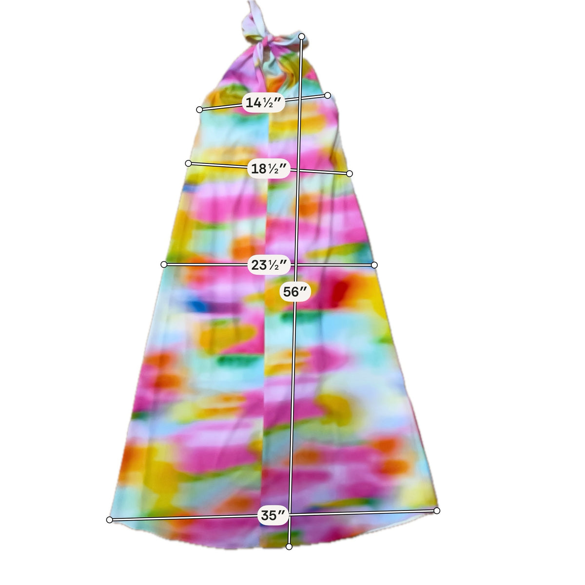 Crosby by Mollie Burch Maeve Rainbow Watercolor Halter Maxi Dress Size Medium - ONLINE ONLY