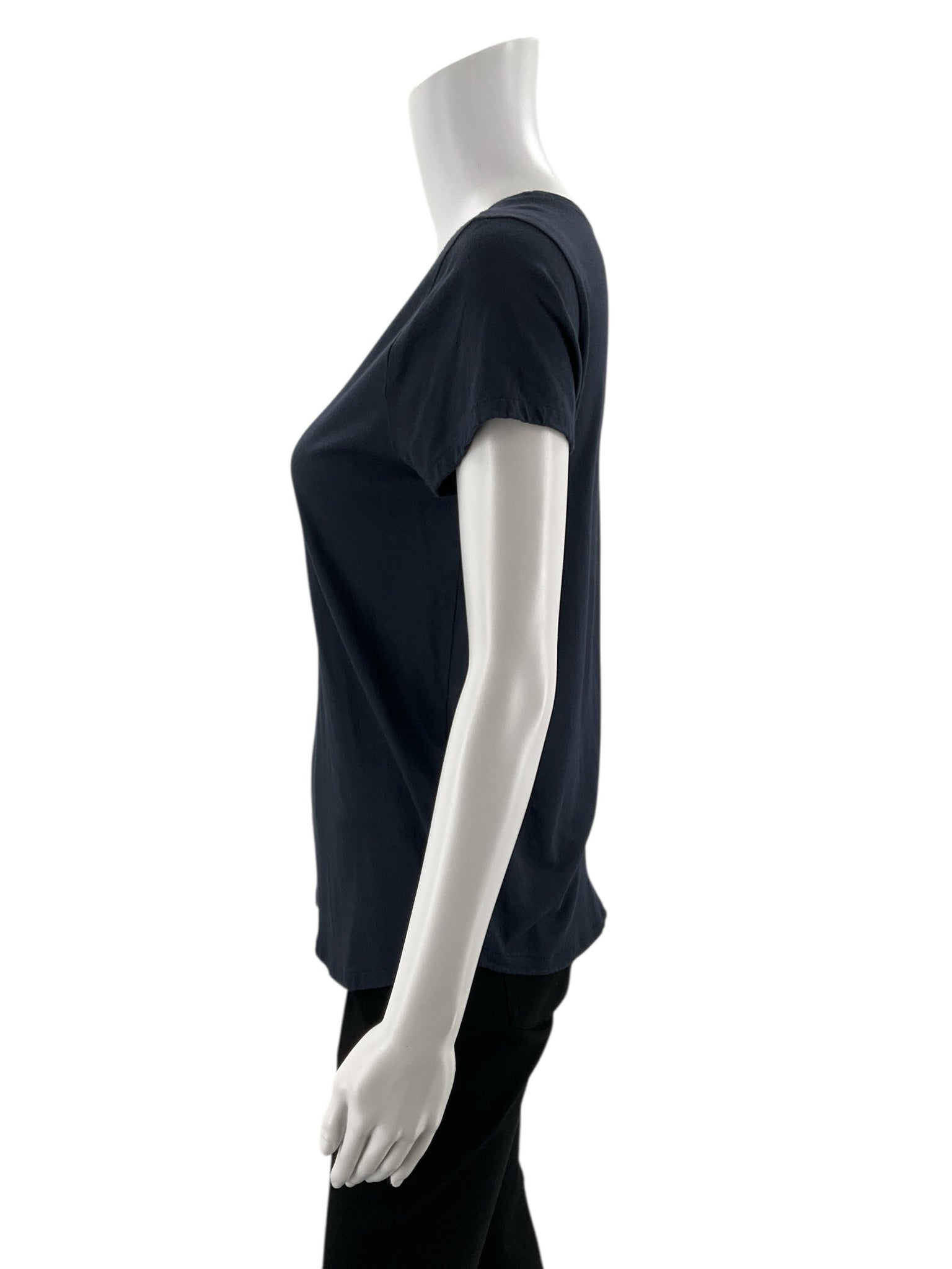 Vince - Navy Solid Pre-Owned Ladies Casual Top - Size Small