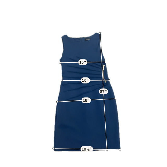 Ivanka Trump Navy Blue Textured Ruched Sheath Dress Size 10 - ONLINE ONLY