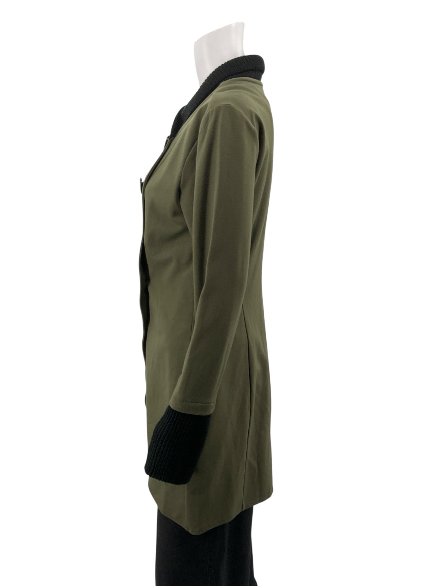 Venus Olive/Black Solid Pre-Owned Ladies Jacket - Size 8 - Margaret’s Fine Consignment