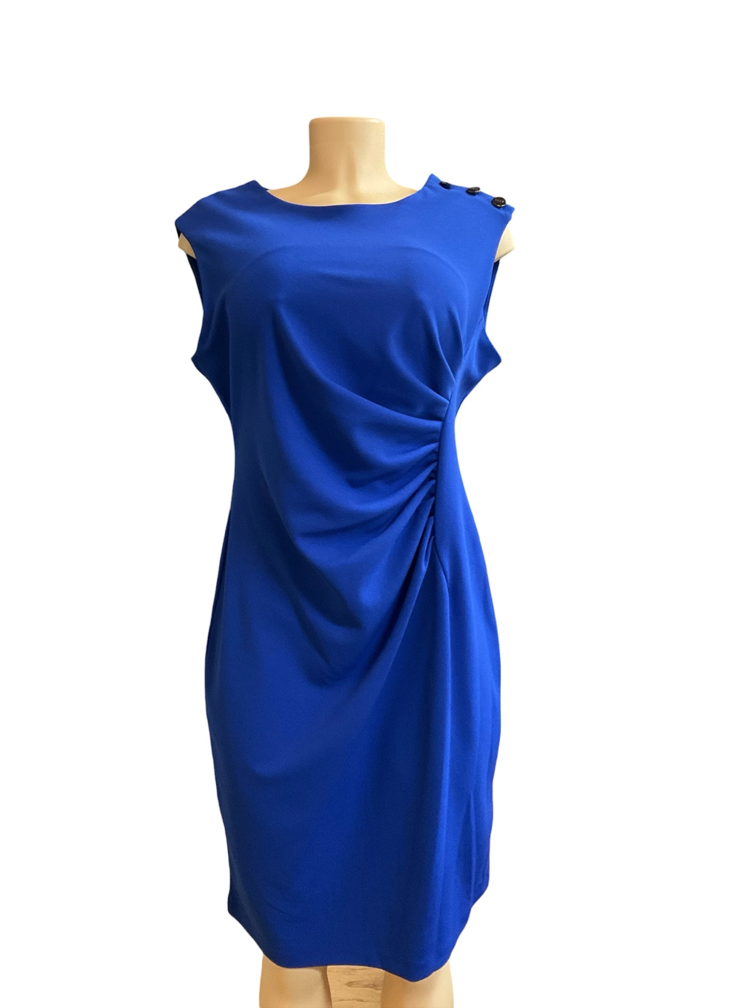 DKNY Royal Blue Sleeveless Sheath Dress Size 12