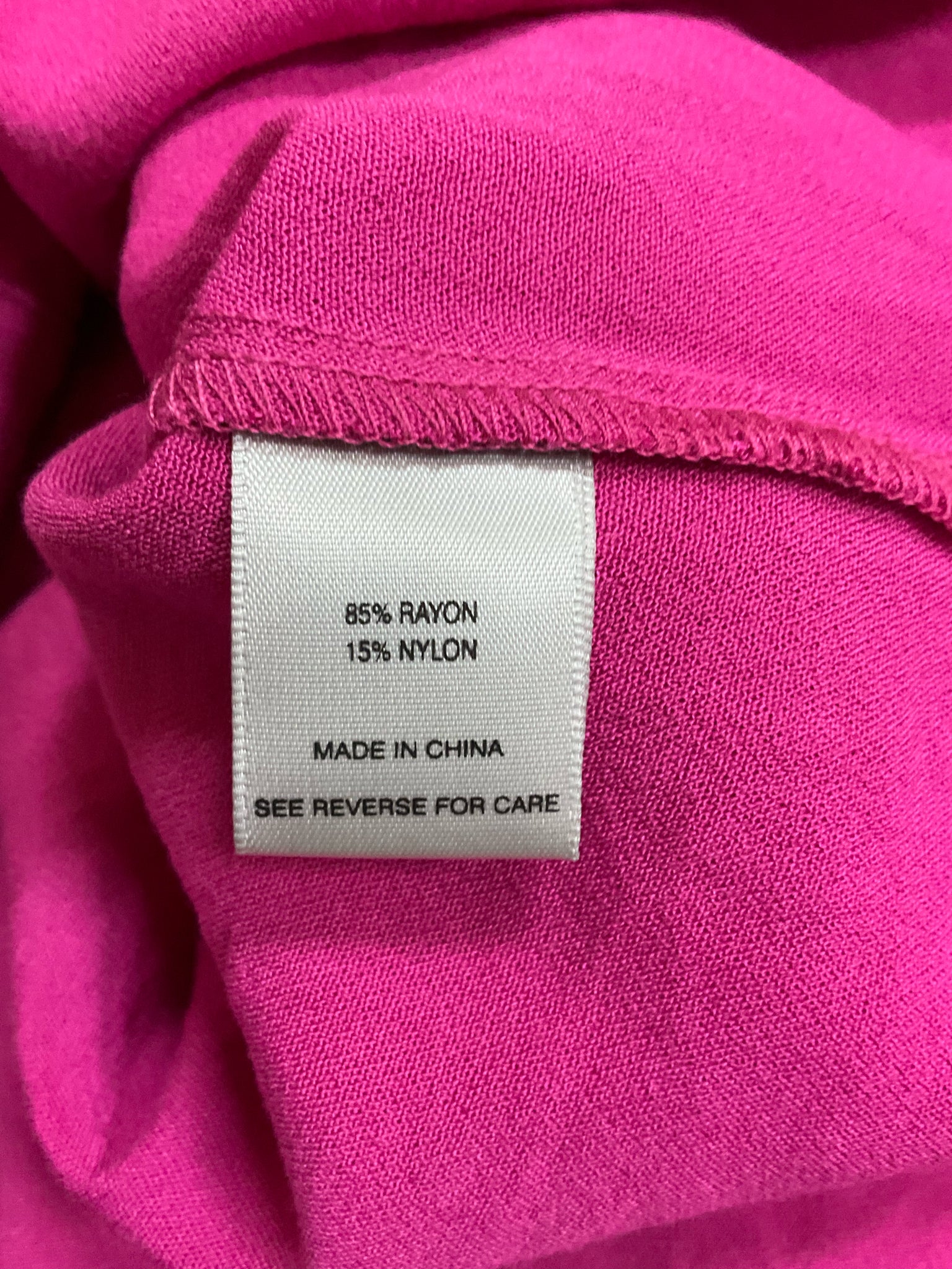 John Mark Fuchsia Pink Oversized Tunic Blouse Top Size XL NWT