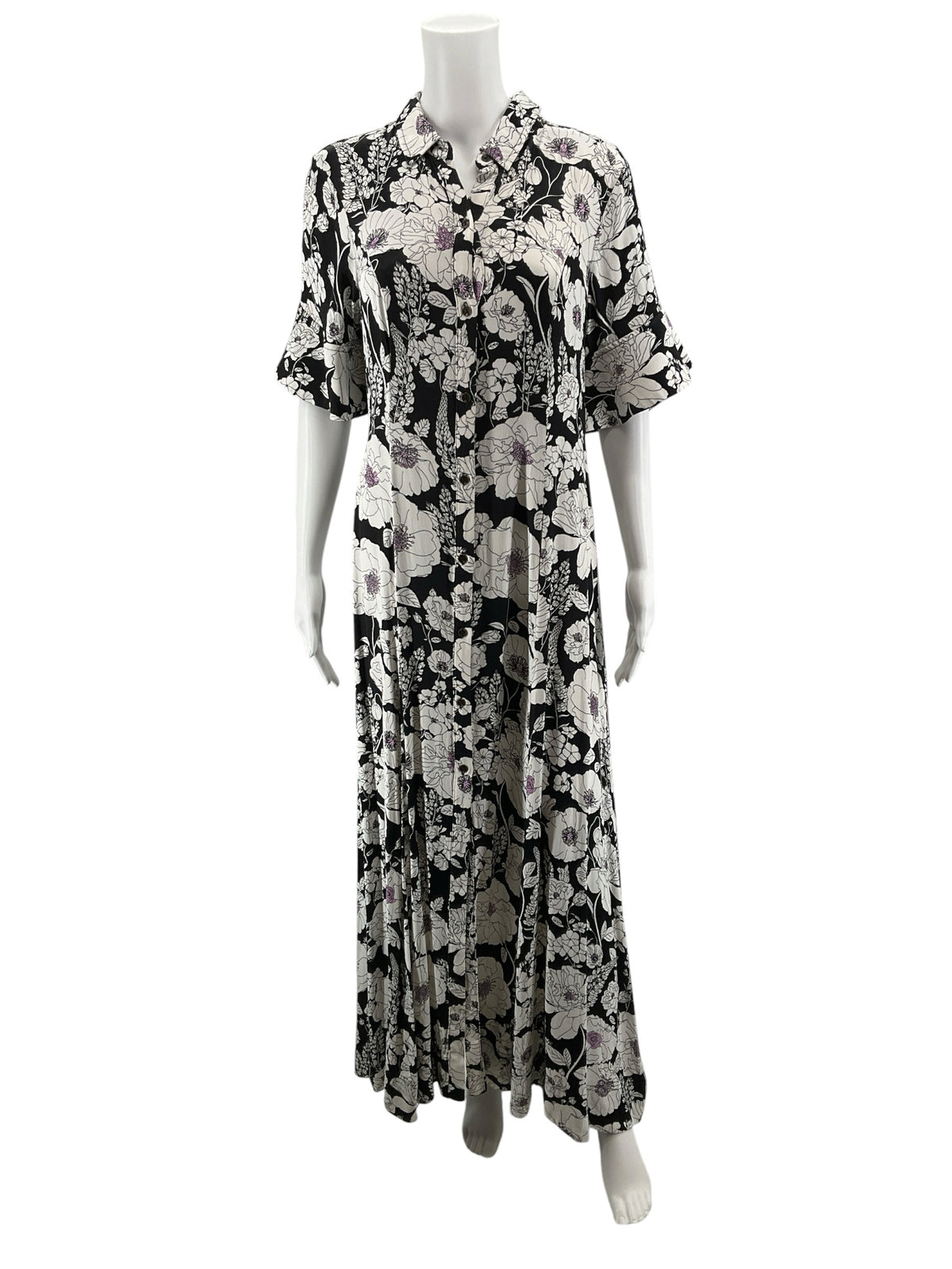 Maeve by Anthropologie Floral Flutter Sleeve Midi Shirtdress Size Medium - ONLINE ONLY