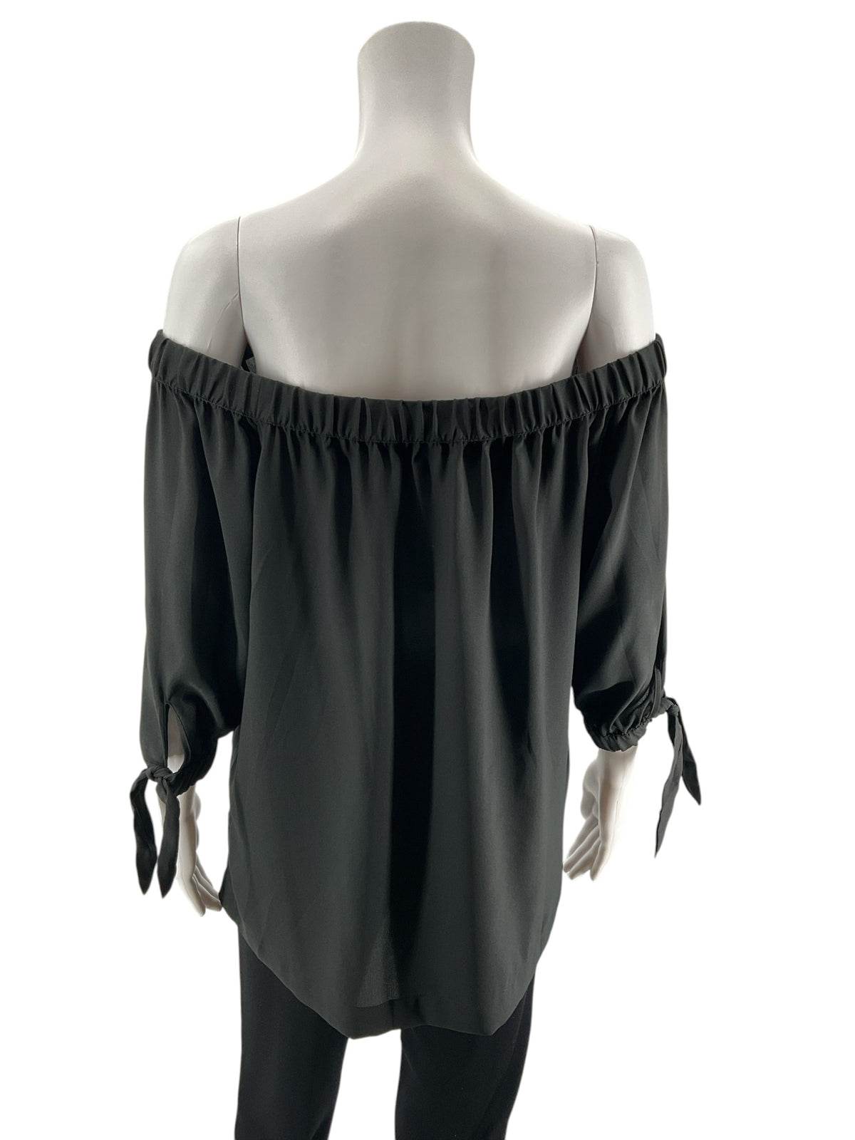 Ann Taylor LOFT Off The Shoulder Tunic Blouse Black Size Small - ONLINE ONLY
