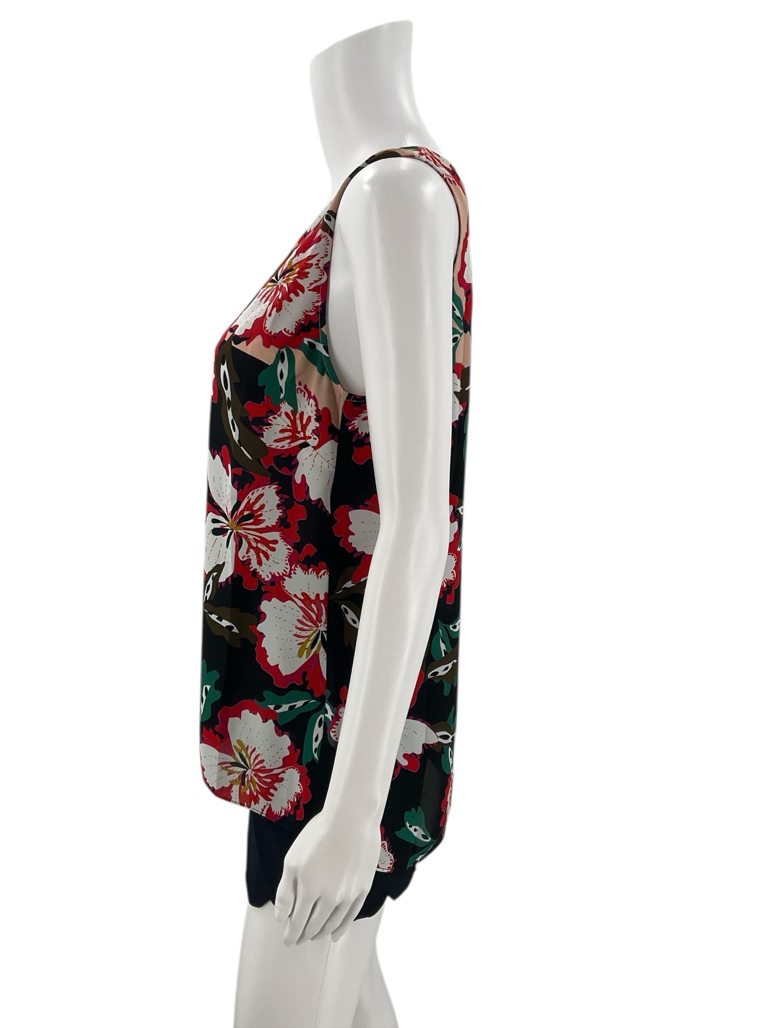 Cabi Pink/Red/Green/Orange Floral Ladies Top - Size Small - Margaret’s Fine Consignment