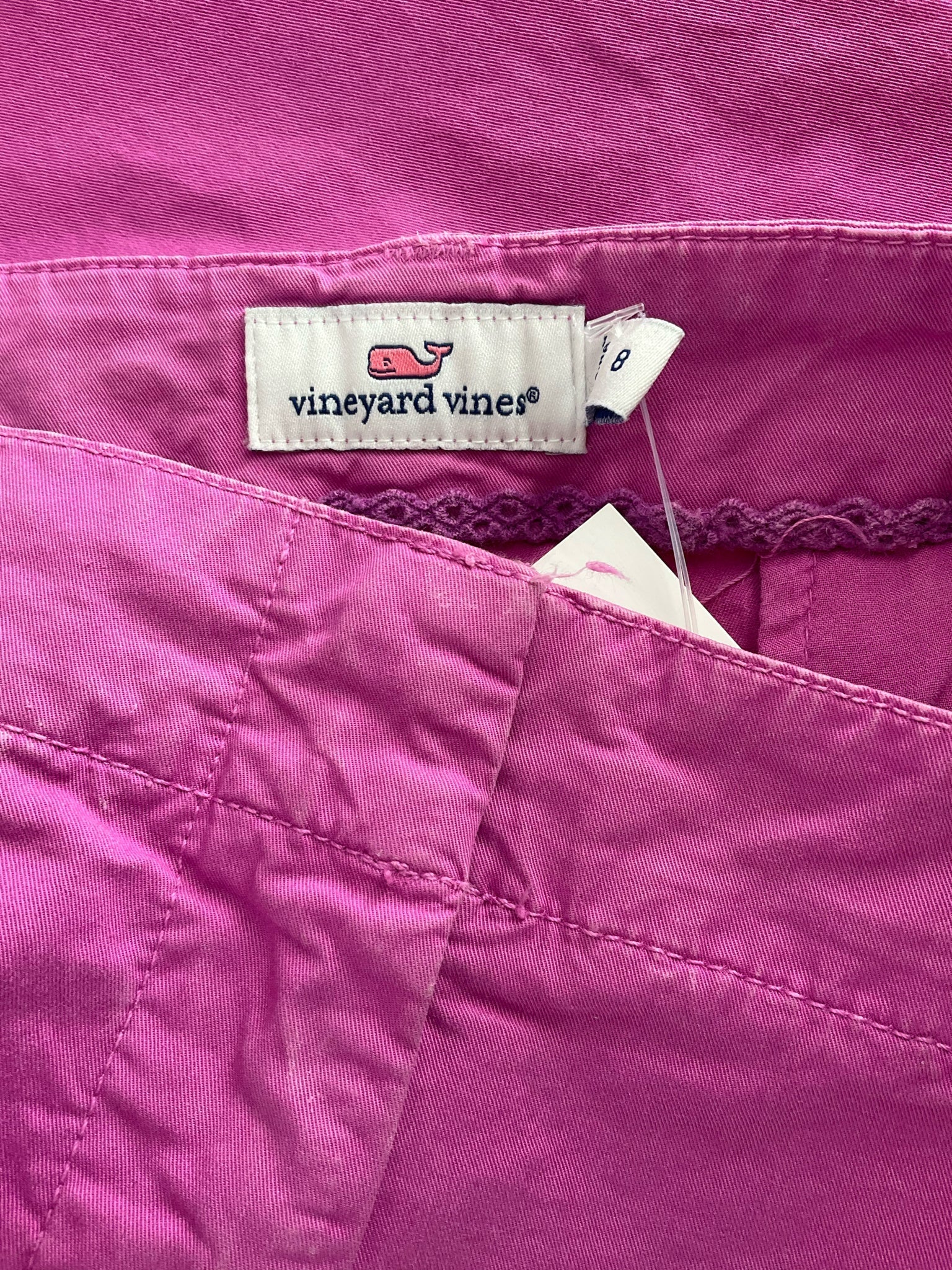 Vineyard Vines - Purple Solid Pre-Owned Ladies Skirt- Size 8