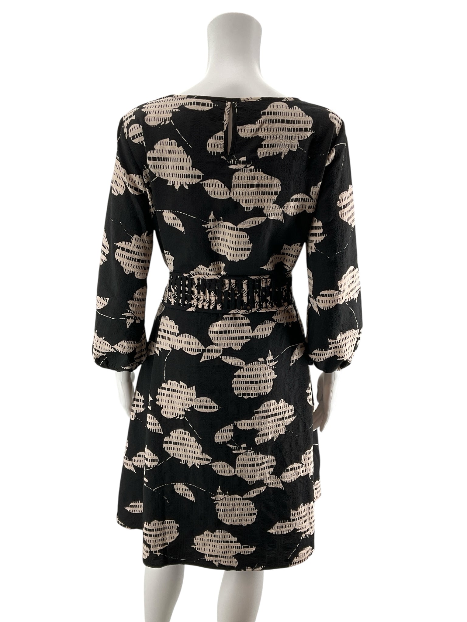 The Odells Eliana Botanical Print Tie-Waist Midi Dress Size Small