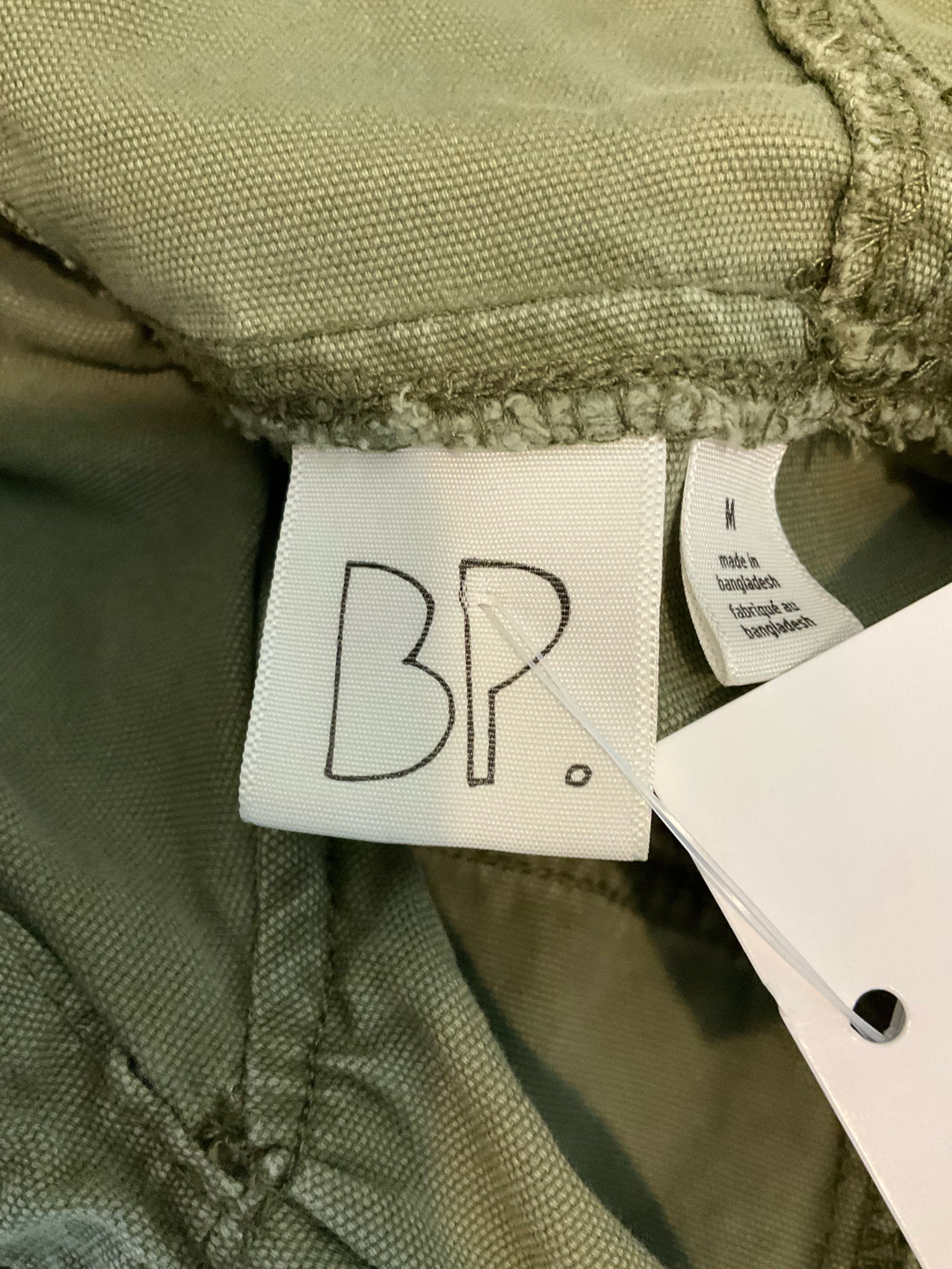 BP. Olive Green Cotton Twill Utility Anorak Jacket | Size Medium