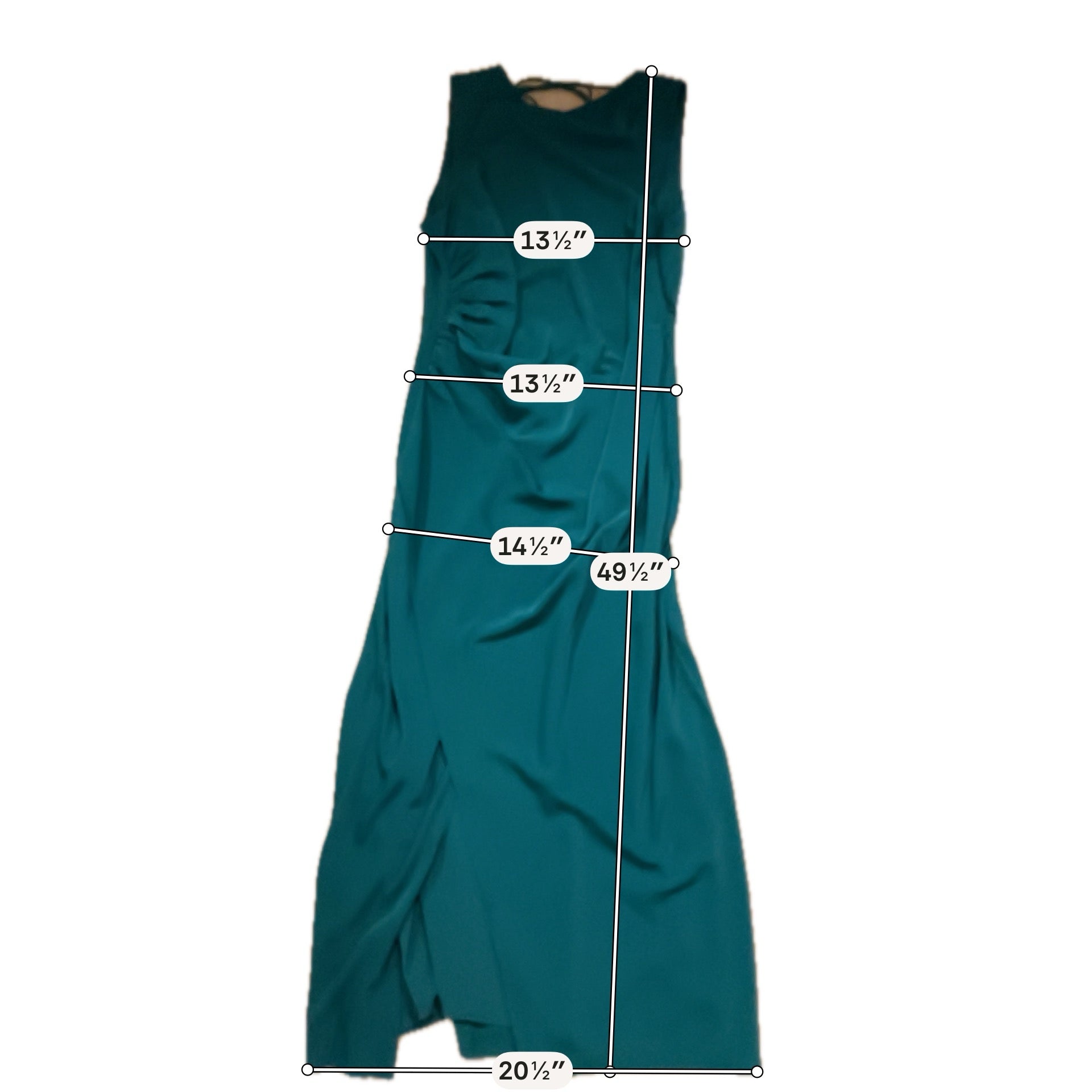 Abercrombie & Fitch Bateau Neck Drama Back Maxi Dress Green Size Large