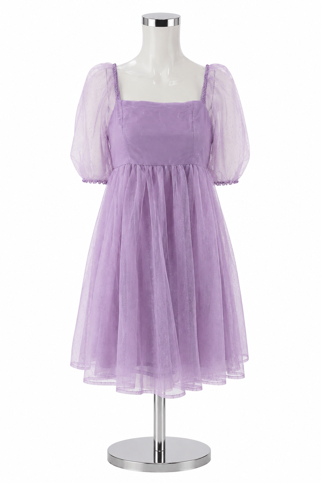 TCEC Lavender Puff Sleeve Babydoll Mini Dress Size Small - ONLINE ONLY