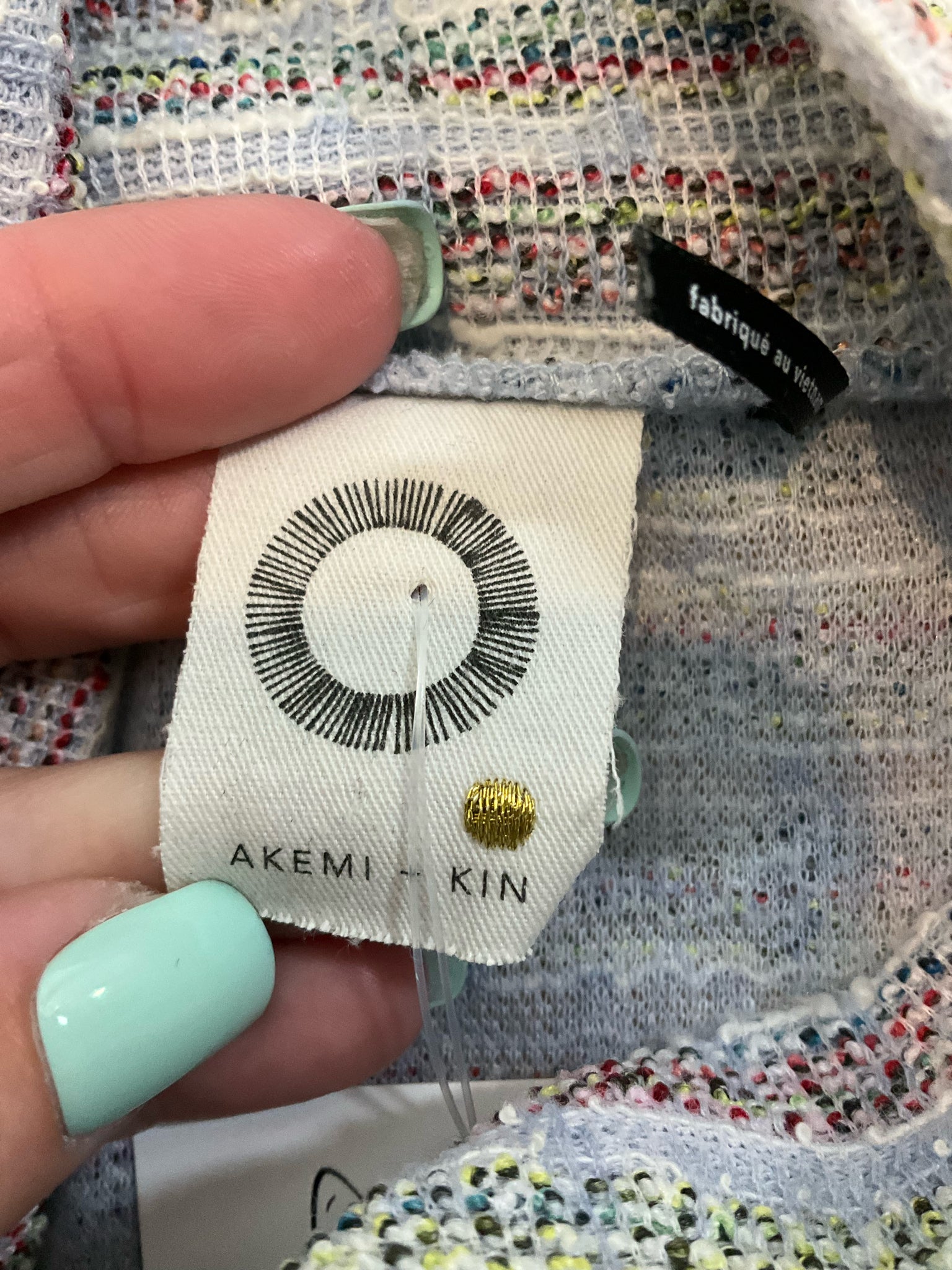 Akemi + Kin Striped Funnel Neck Shift Mini Dress Size XSP