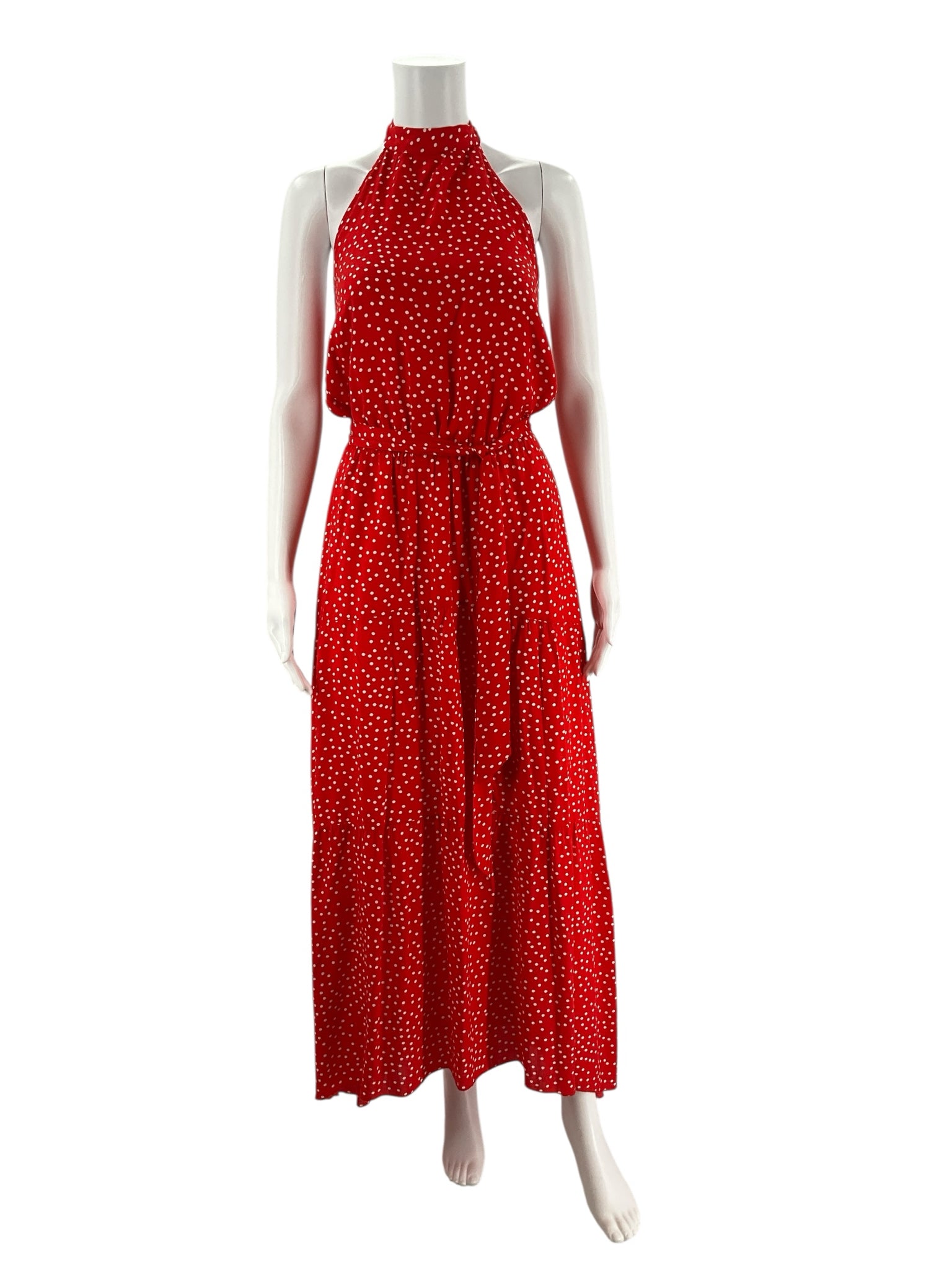 Size Small Red/White Polka Dot Pre-Owned Ladies Dress - ONLINE ONLY
