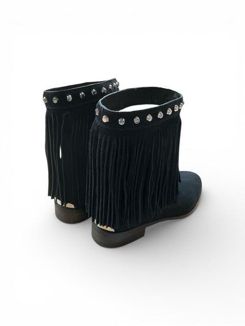 Michael Kors Black Fringe Pre-Owned Ladies Booties - Size 7.5 - Margaret’s Fine Consignment