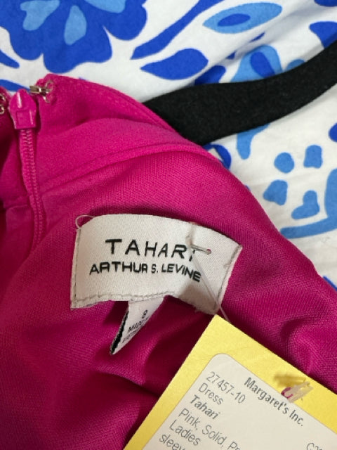 Tahari by Arthur S. Levine Pink Sheath Tahari Size 8 Pink Solid Pre-Owned Ladies Dress - Size 8