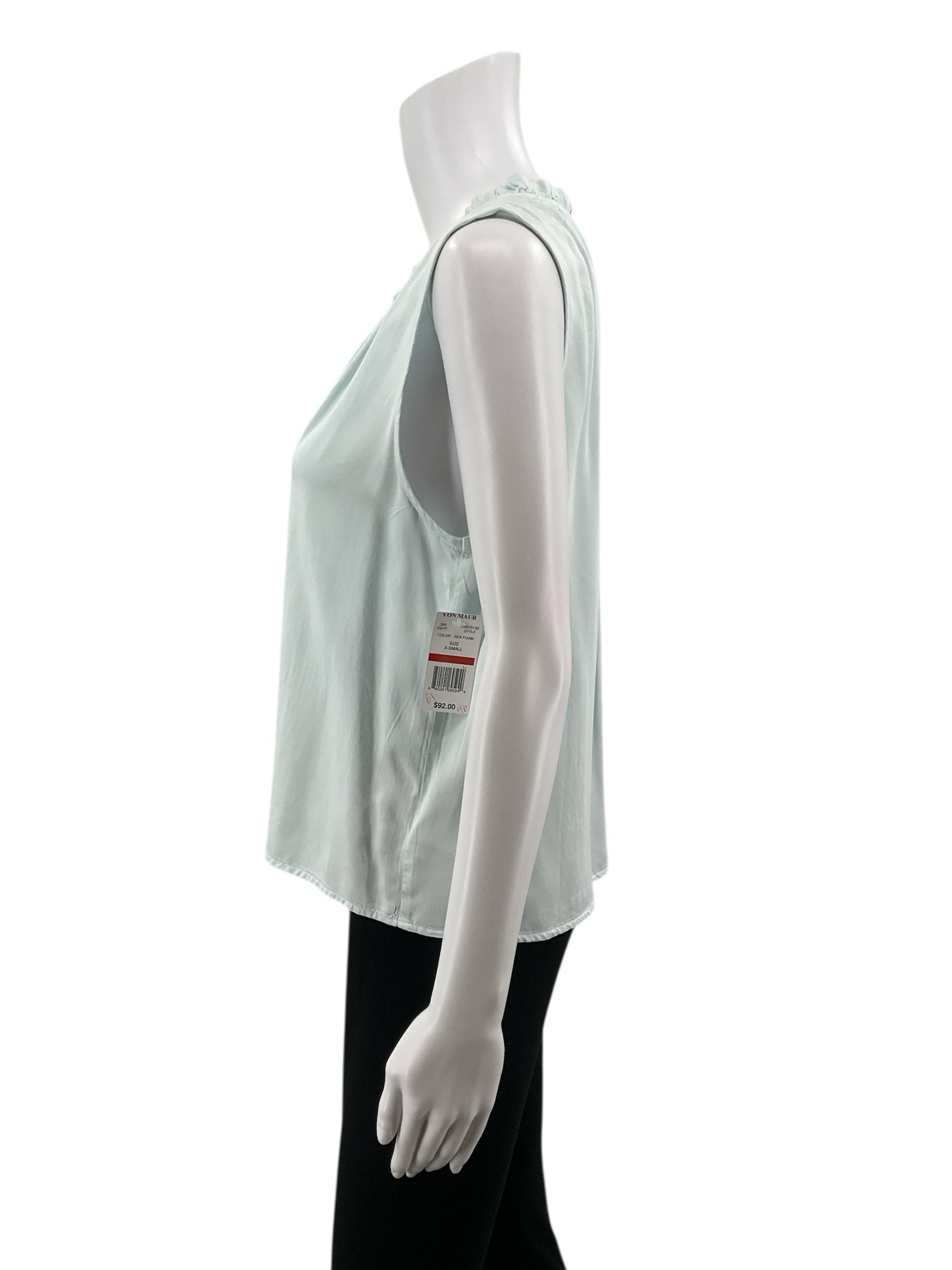 Cloth & Stone mint Sleeveless Seafoam Ruffle V-Neck ECOVERO Swing Tank Top NWT Size XS - Size XS